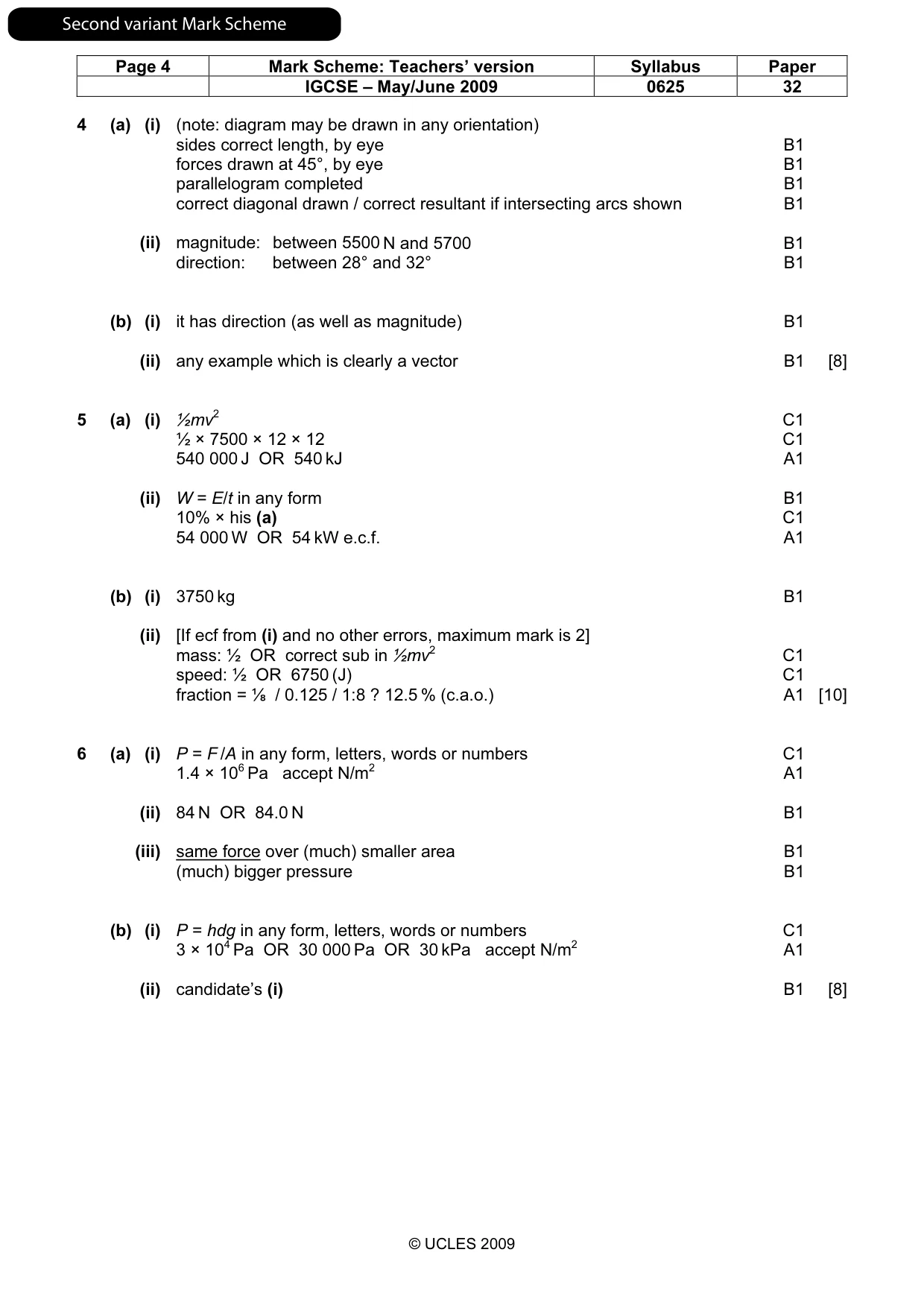 Mark scheme, page 11 of 13