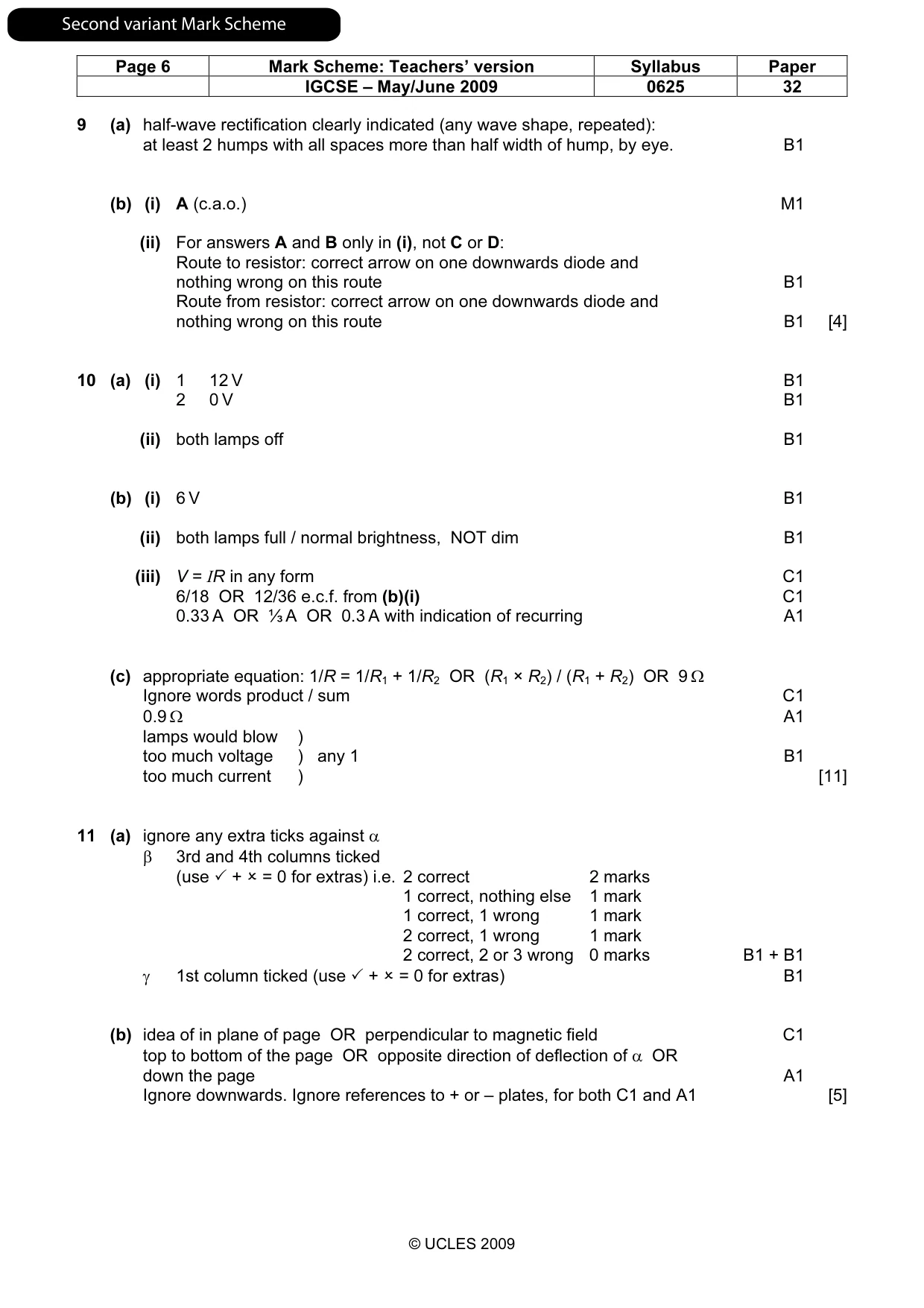 Mark scheme, page 13 of 13