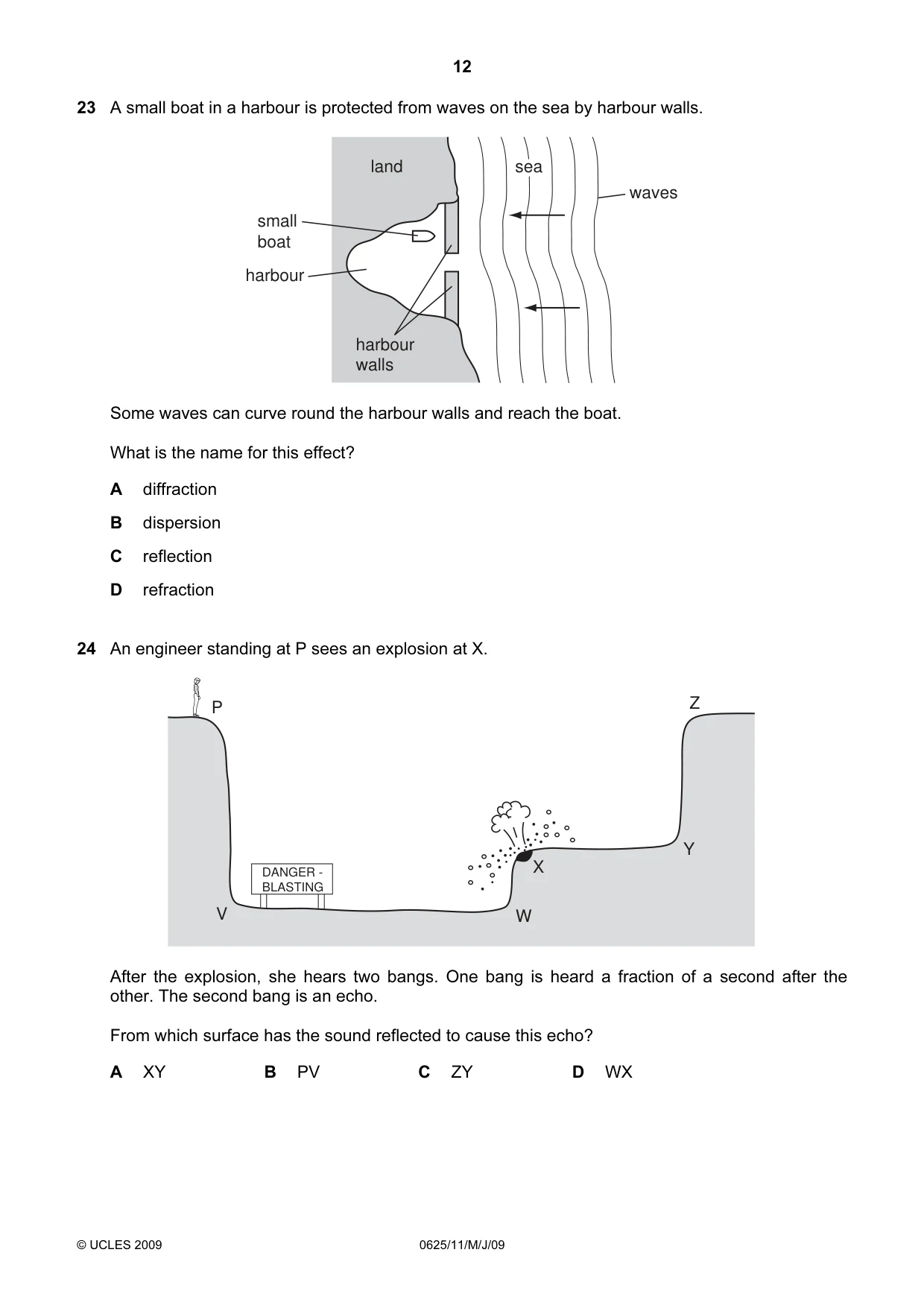 Cambridge IGCSE Physics 0625 2009 May/June Paper 1 · Variant 1 question paper, page 13 of 41
