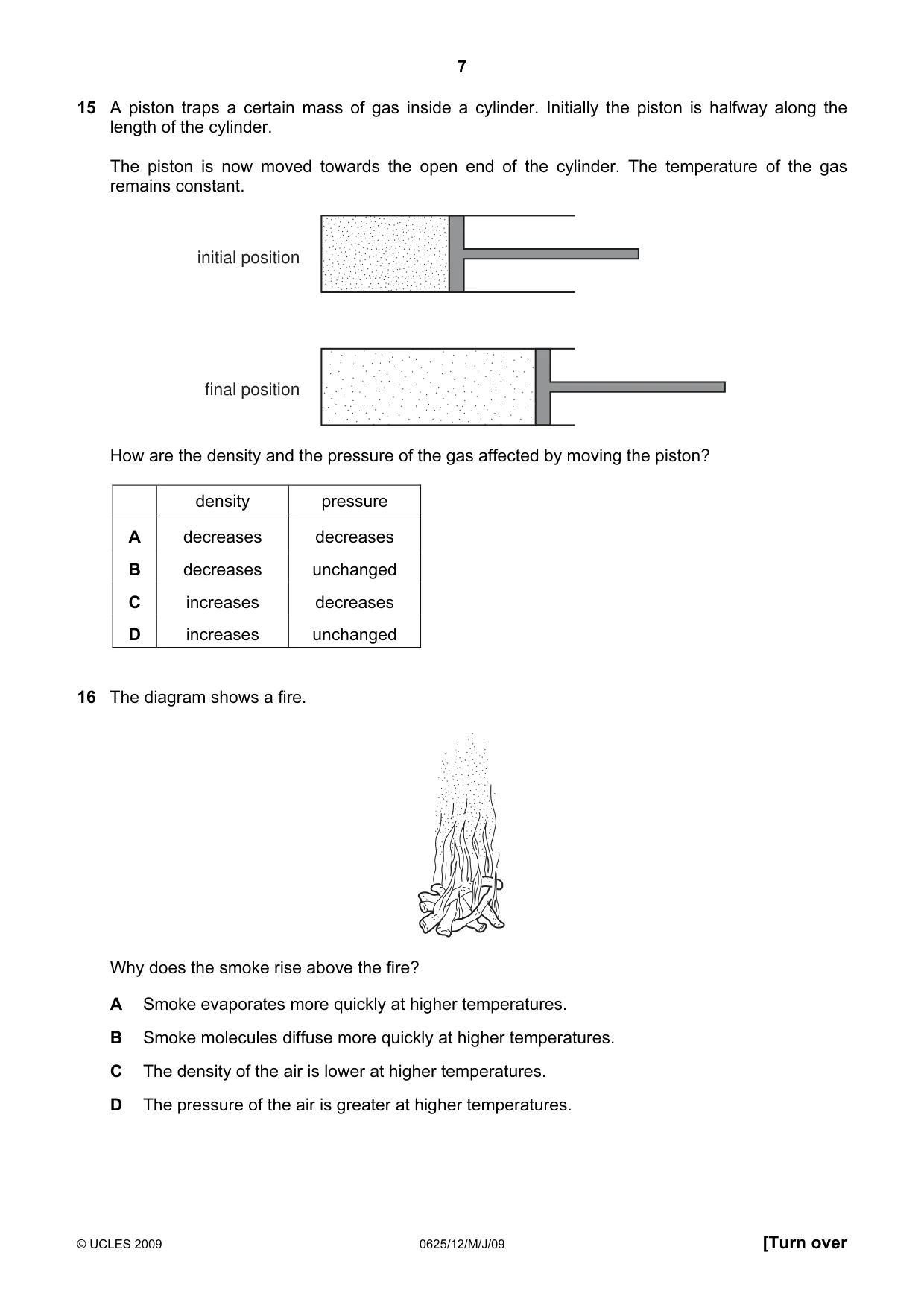 Cambridge IGCSE Physics 0625 2009 May/June Paper 1 · Variant 1 question paper, page 28 of 41