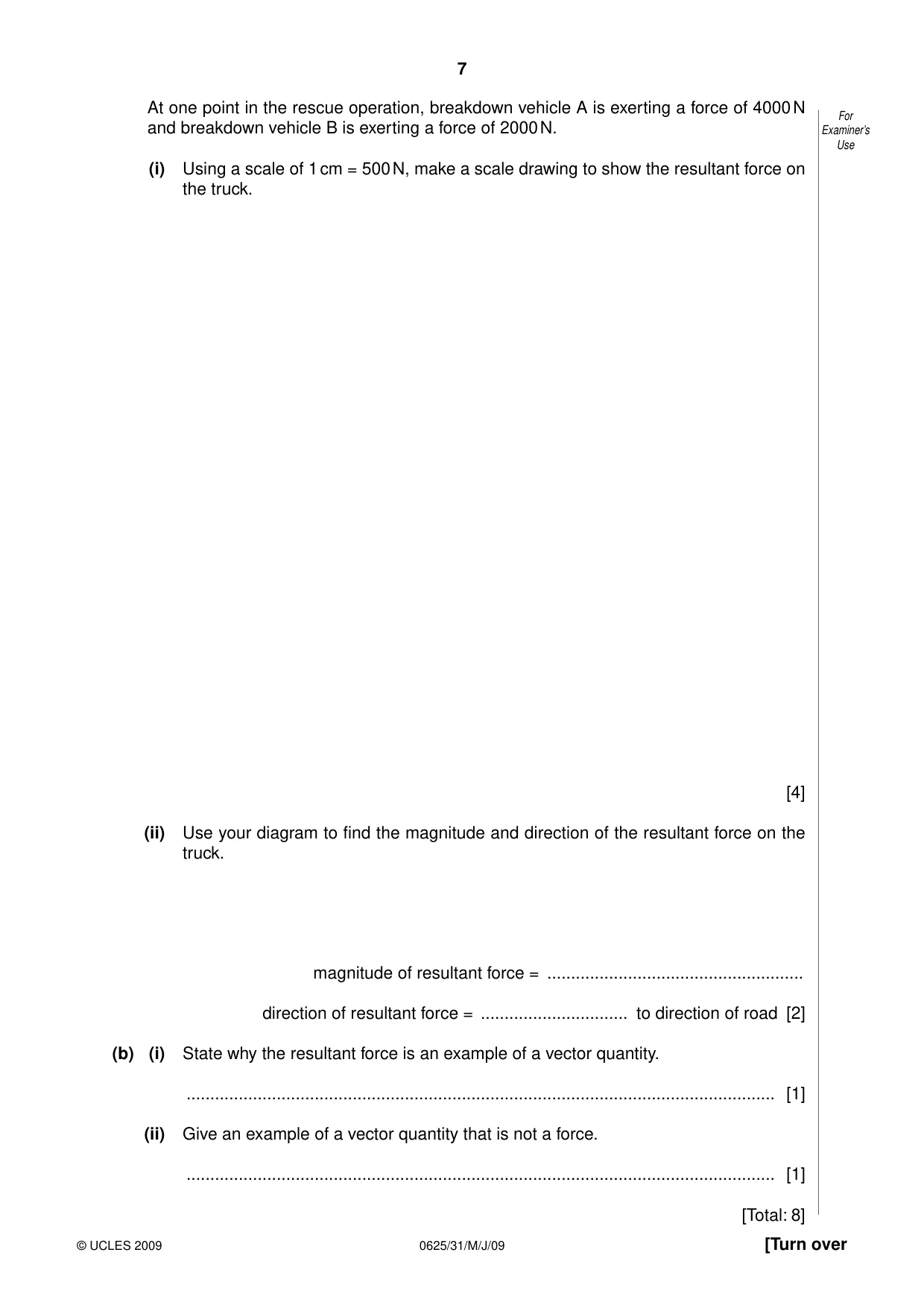 Cambridge IGCSE Physics 0625 2009 May/June Paper 3 · Variant 1 question paper, page 8 of 41