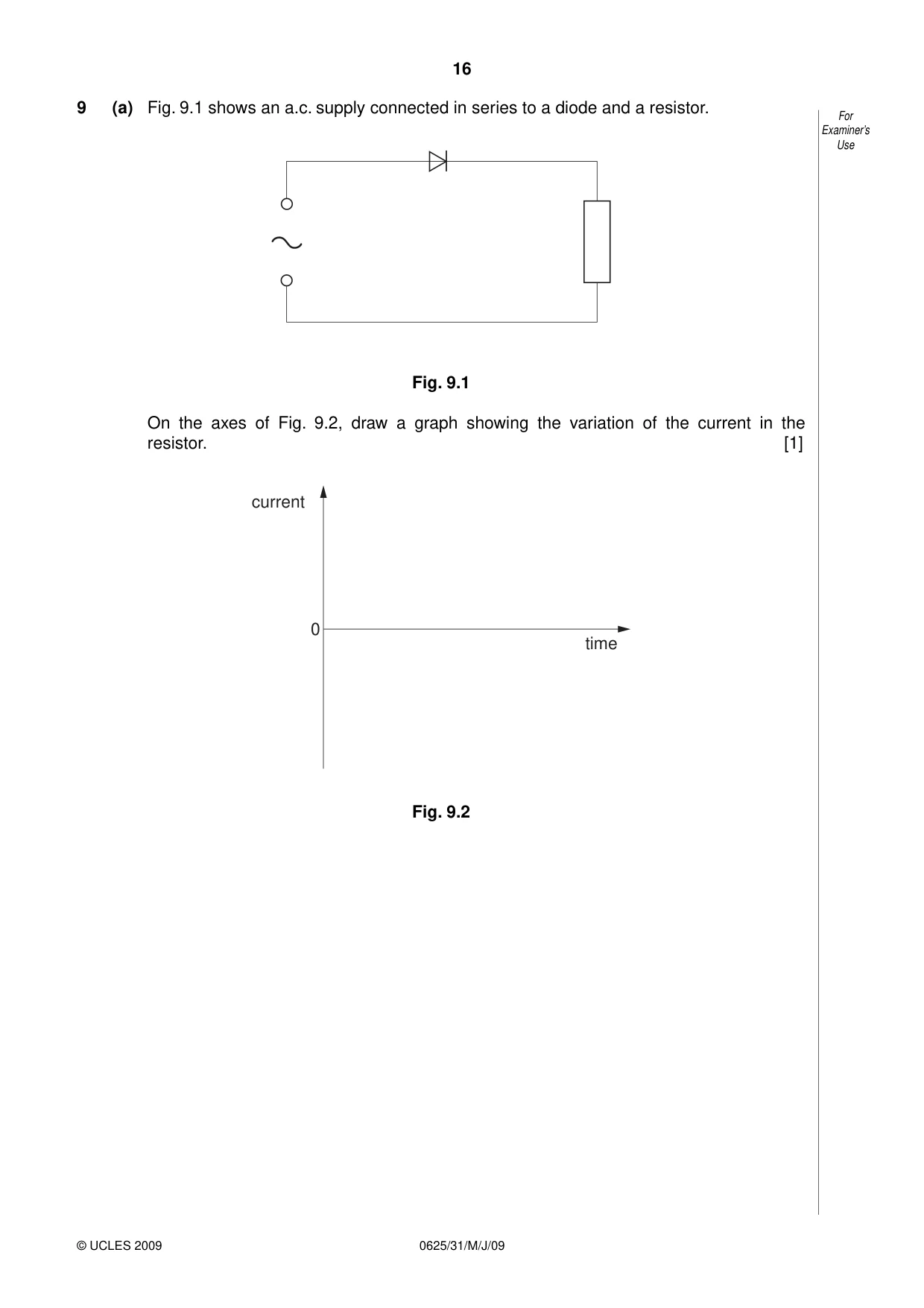 Cambridge IGCSE Physics 0625 2009 May/June Paper 3 · Variant 1 question paper, page 17 of 41