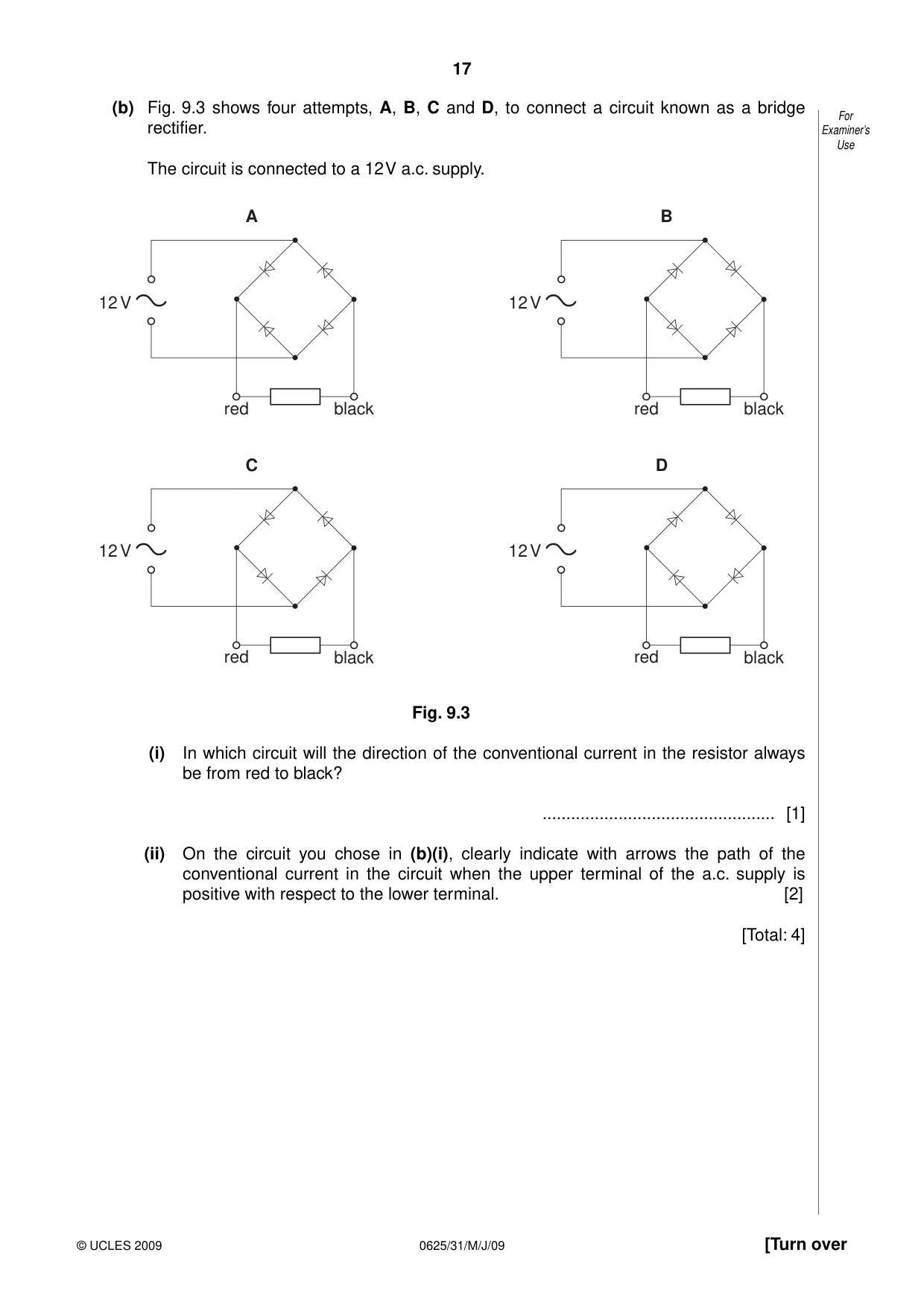 Cambridge IGCSE Physics 0625 2009 May/June Paper 3 · Variant 1 question paper, page 18 of 41