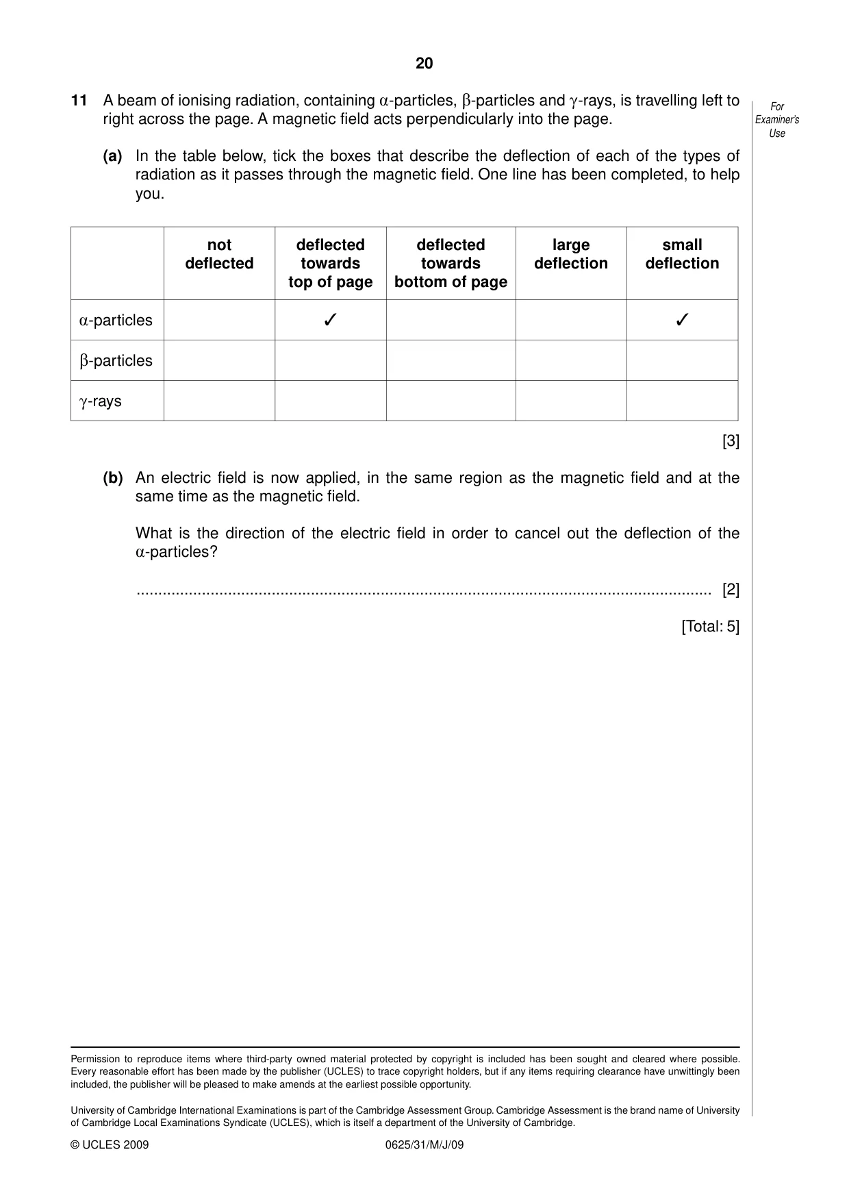 Cambridge IGCSE Physics 0625 2009 May/June Paper 3 · Variant 1 question paper, page 21 of 41