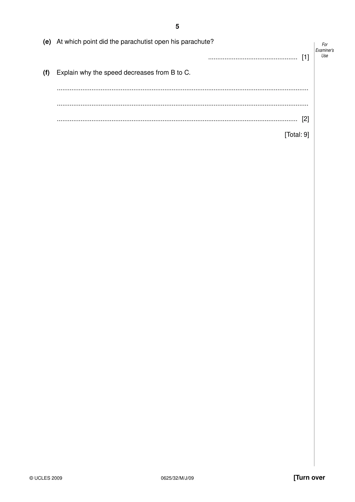 Cambridge IGCSE Physics 0625 2009 May/June Paper 3 · Variant 1 question paper, page 26 of 41