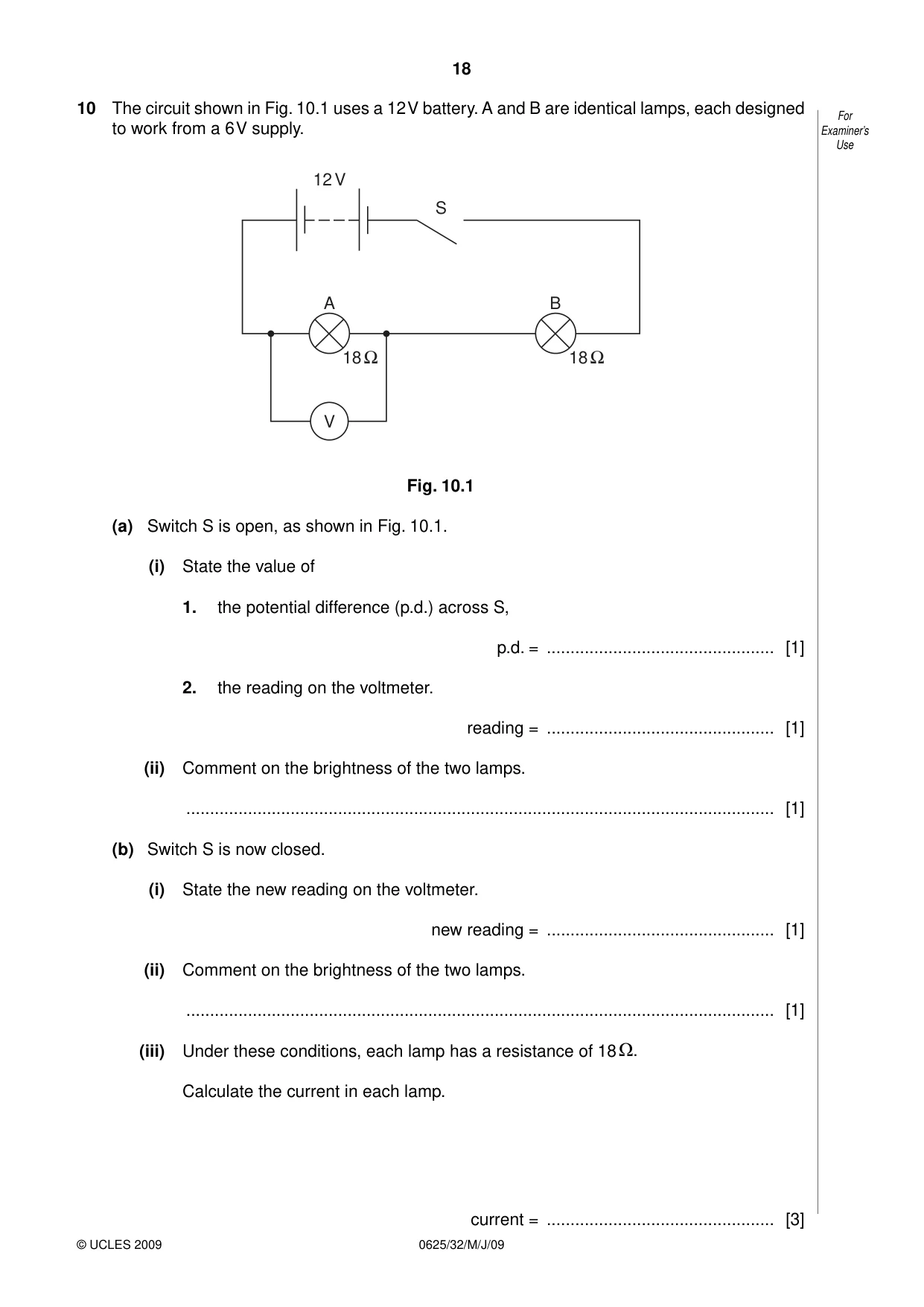 Cambridge IGCSE Physics 0625 2009 May/June Paper 3 · Variant 1 question paper, page 39 of 41