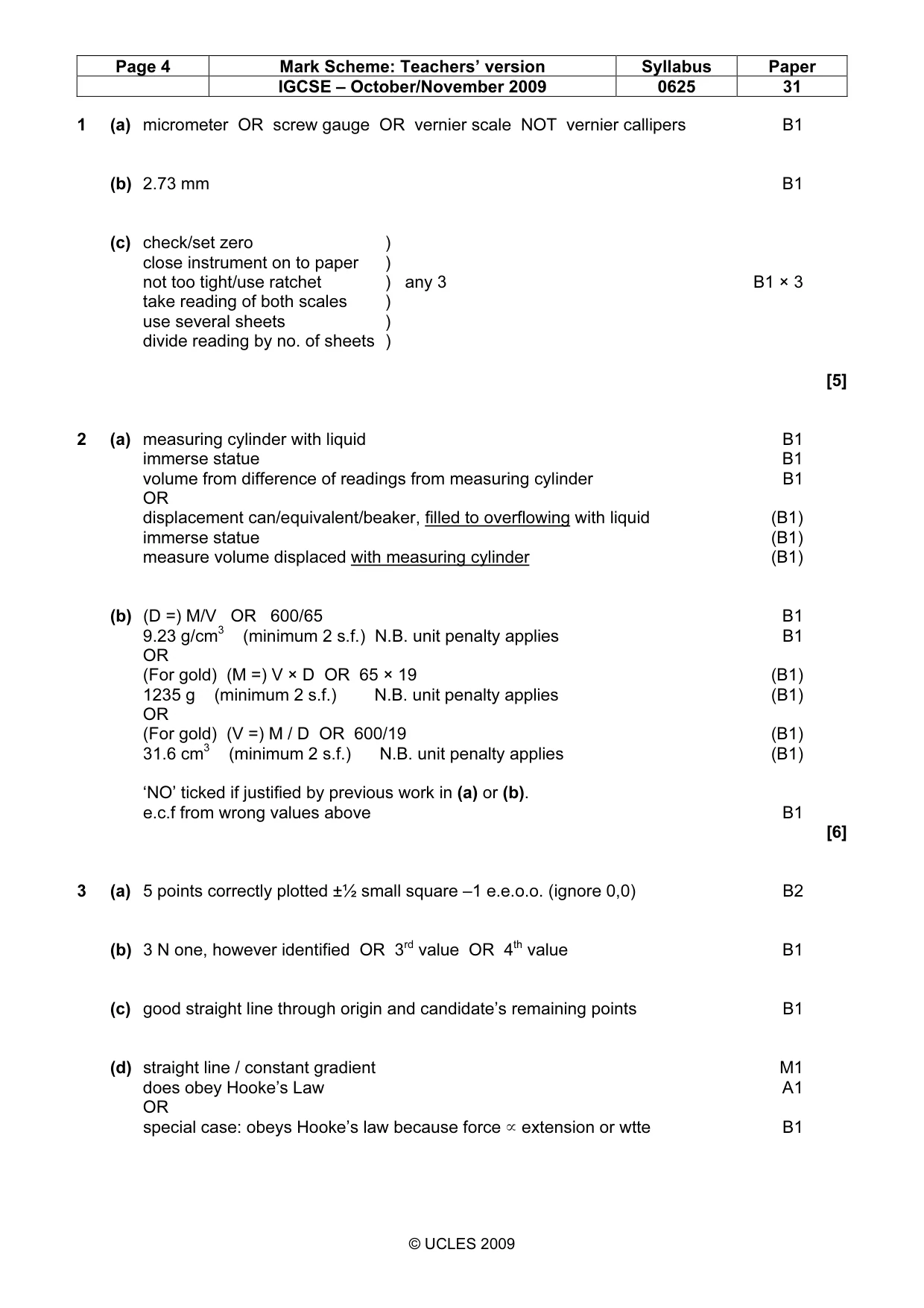 Mark scheme, page 4 of 8