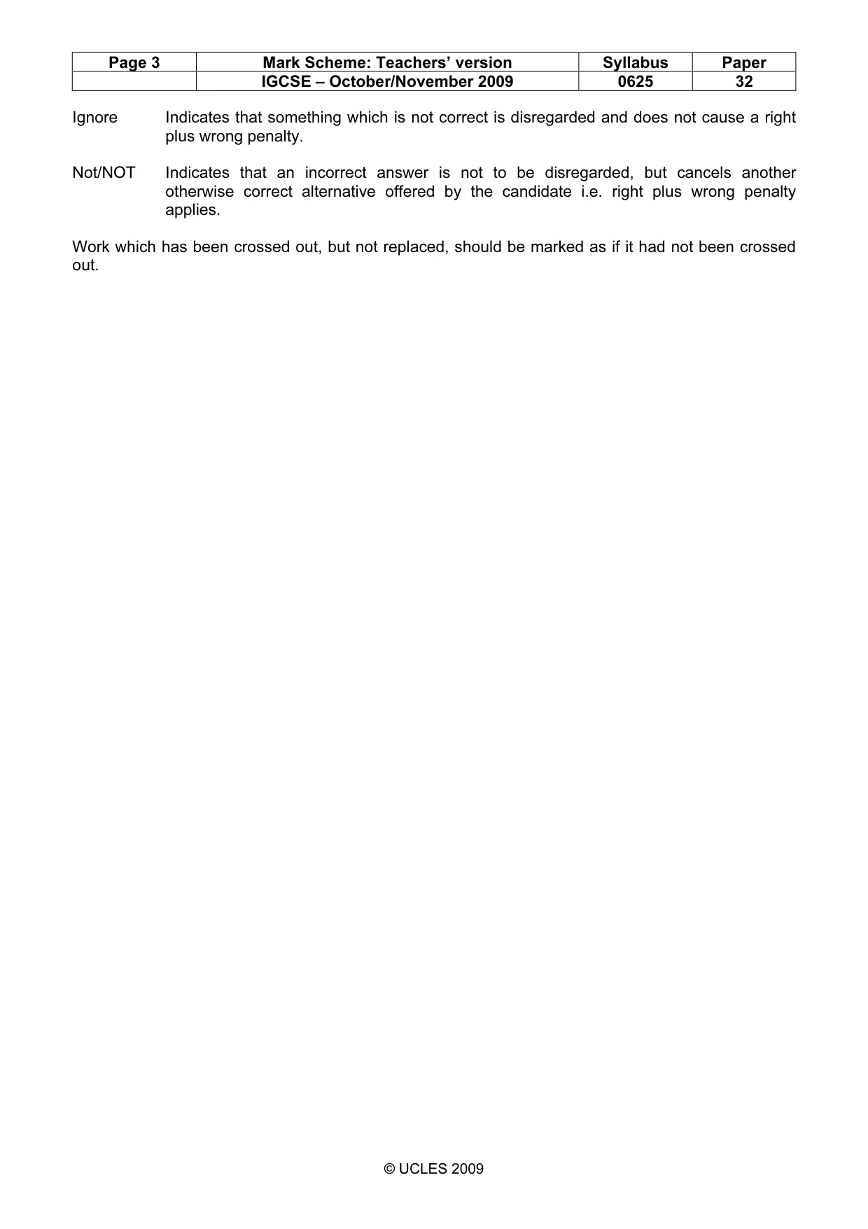 Mark scheme, page 3 of 8