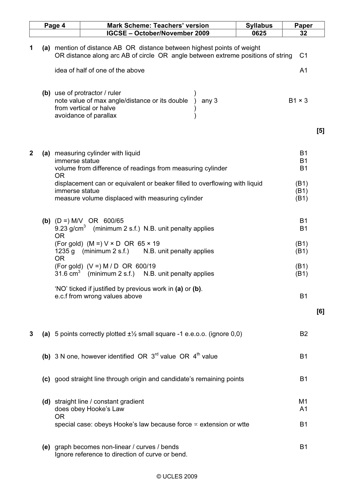 Mark scheme, page 4 of 8