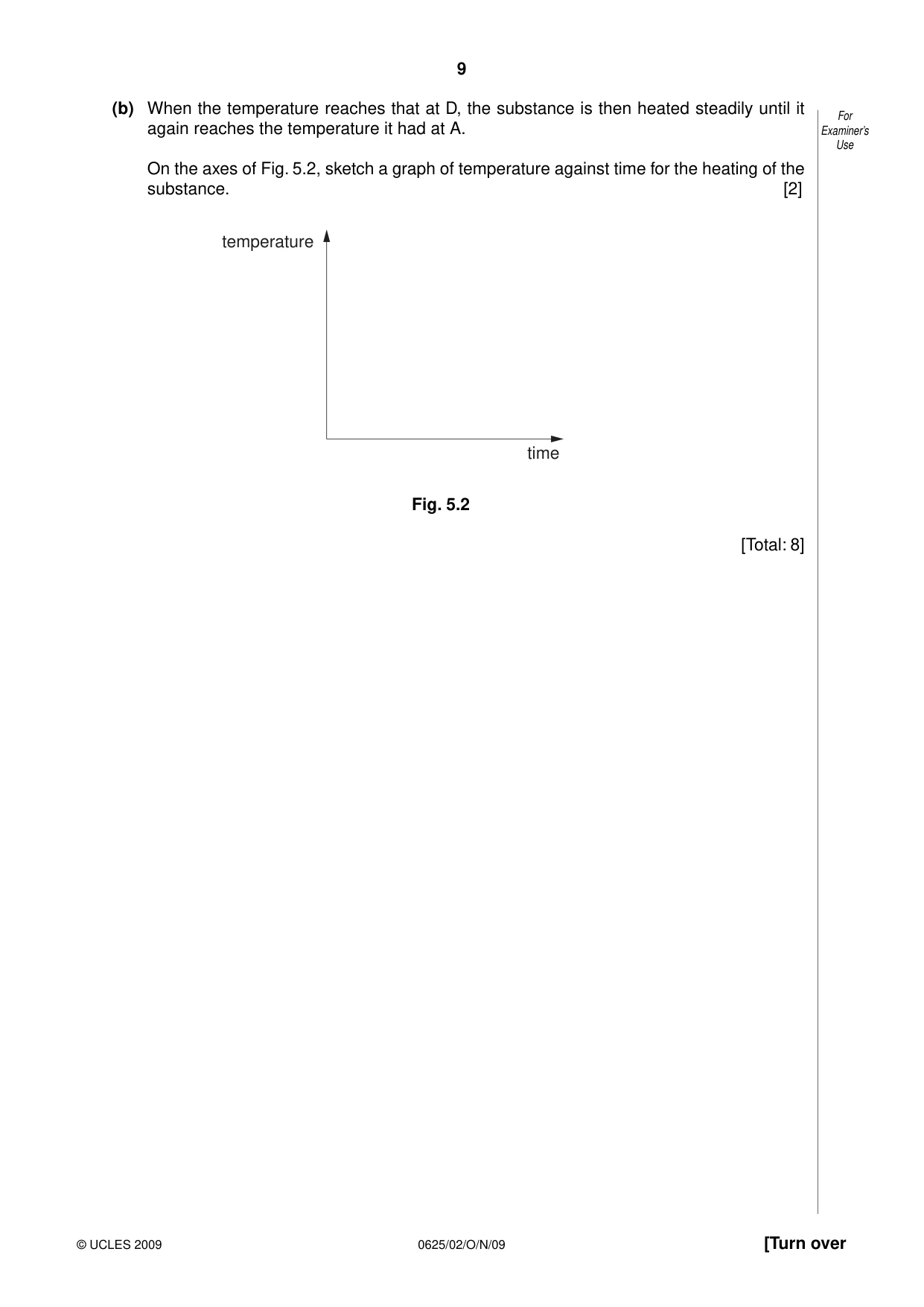 Cambridge IGCSE Physics 0625 2009 Oct/Nov Paper 2 · Variant 1 question paper, page 9 of 20