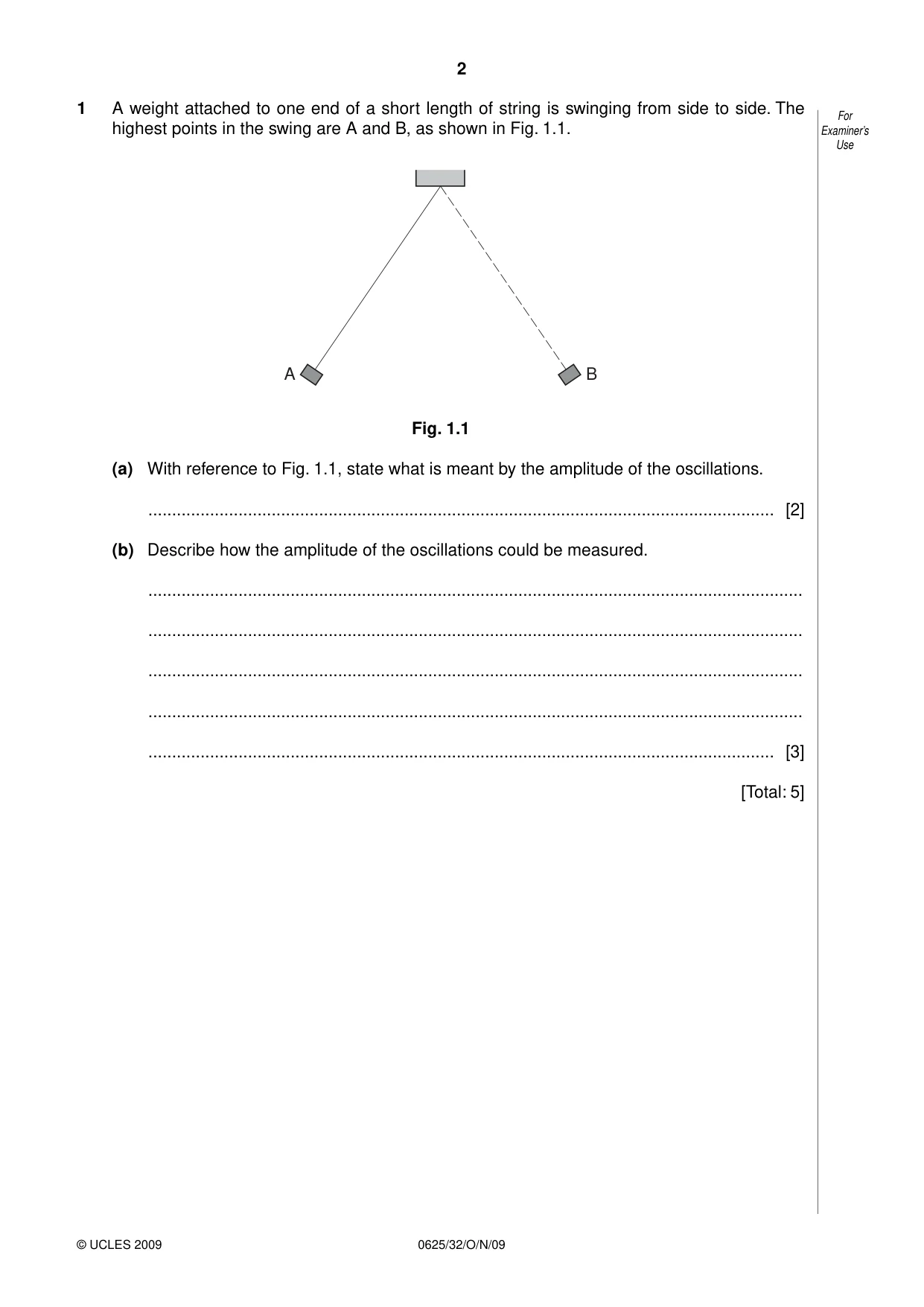 Cambridge IGCSE Physics 0625 2009 Oct/Nov Paper 3 · Variant 2 question paper, page 2 of 16
