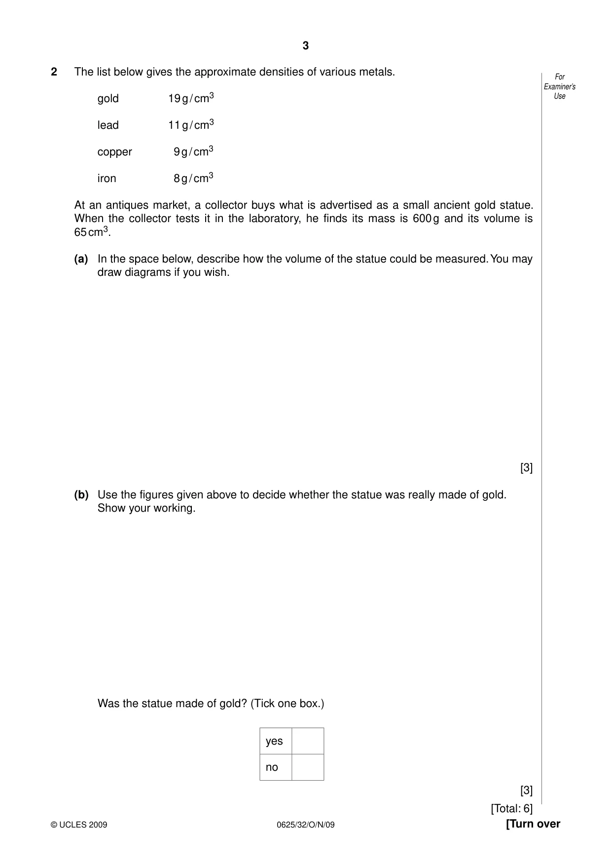 Cambridge IGCSE Physics 0625 2009 Oct/Nov Paper 3 · Variant 2 question paper, page 3 of 16