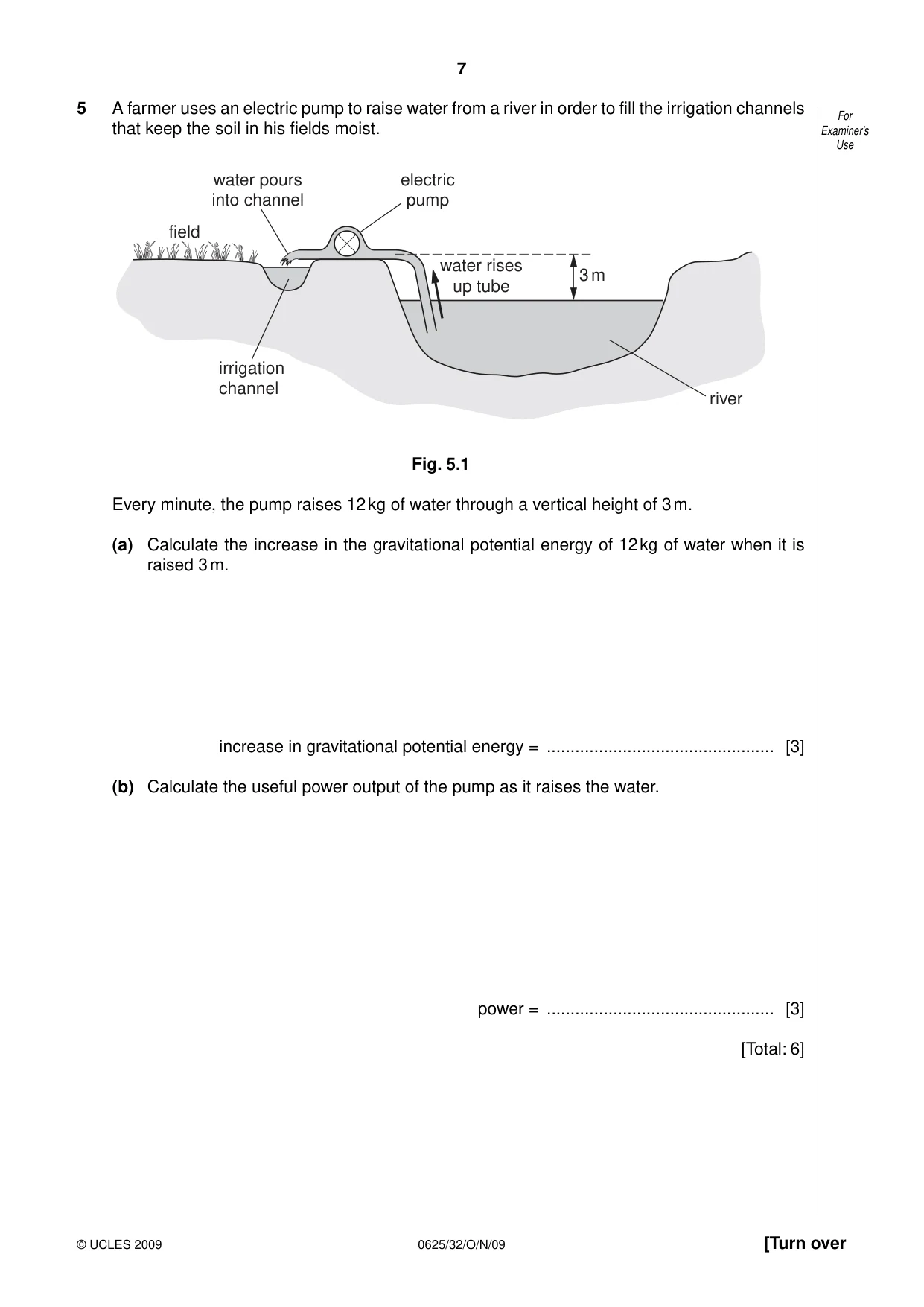 Cambridge IGCSE Physics 0625 2009 Oct/Nov Paper 3 · Variant 2 question paper, page 7 of 16