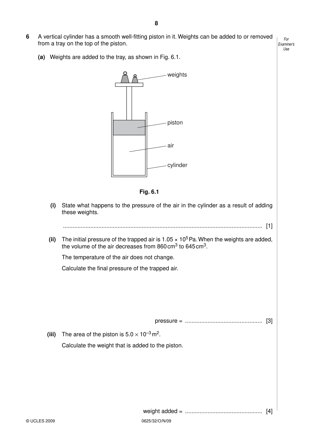 Cambridge IGCSE Physics 0625 2009 Oct/Nov Paper 3 · Variant 2 question paper, page 8 of 16