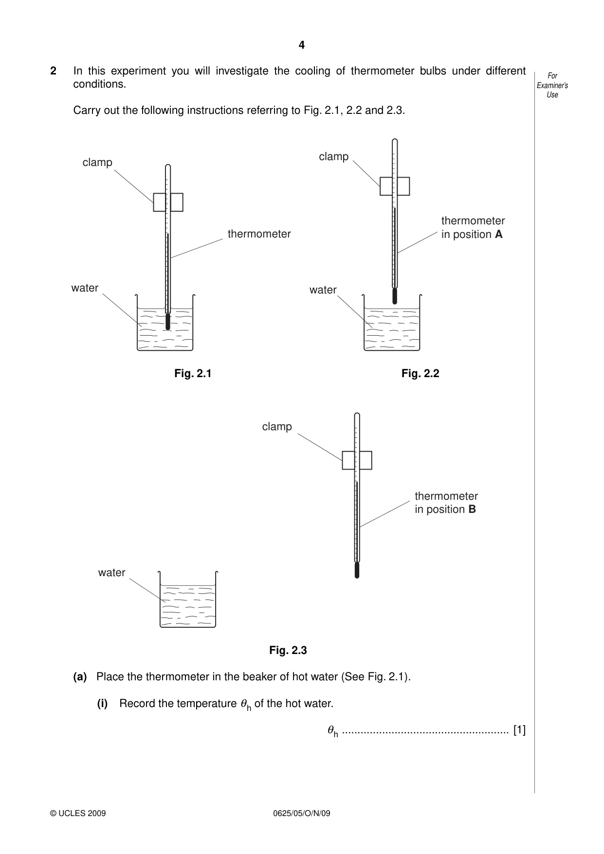 Cambridge IGCSE Physics 0625 2009 Oct/Nov Paper 5 · Variant 1 question paper, page 4 of 12