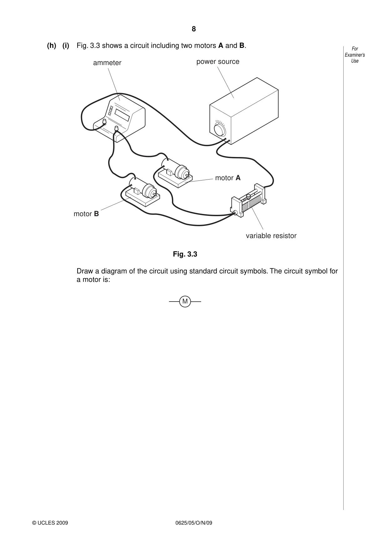 Cambridge IGCSE Physics 0625 2009 Oct/Nov Paper 5 · Variant 1 question paper, page 8 of 12