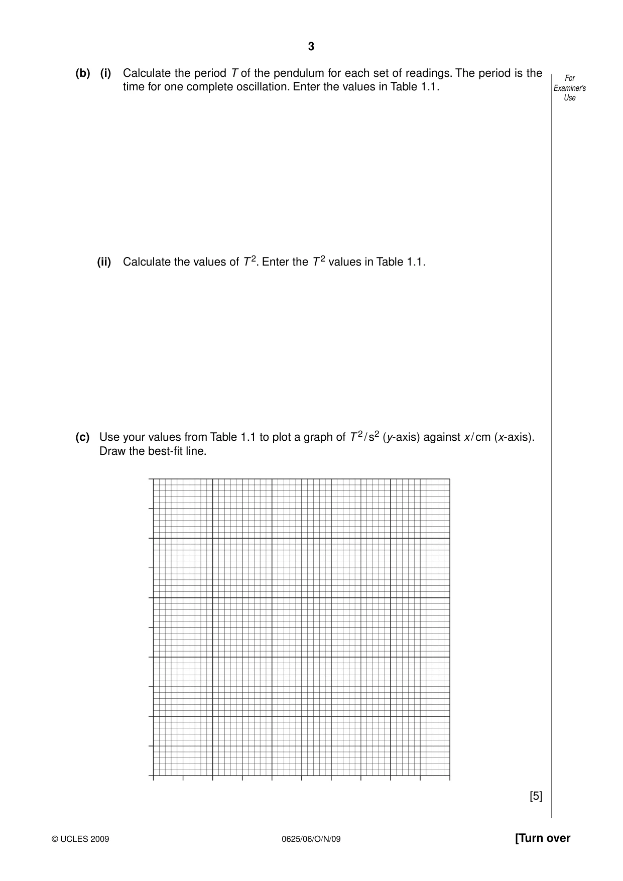 Cambridge IGCSE Physics 0625 2009 Oct/Nov Paper 6 · Variant 1 question paper, page 3 of 16