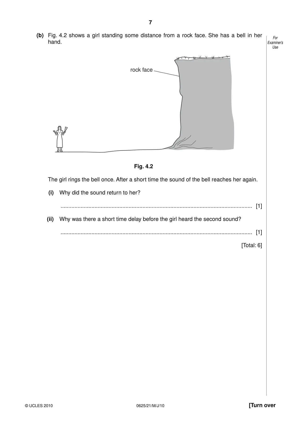 Cambridge IGCSE Physics 0625 2010 May/June Paper 2 · Variant 1 question paper, page 7 of 20
