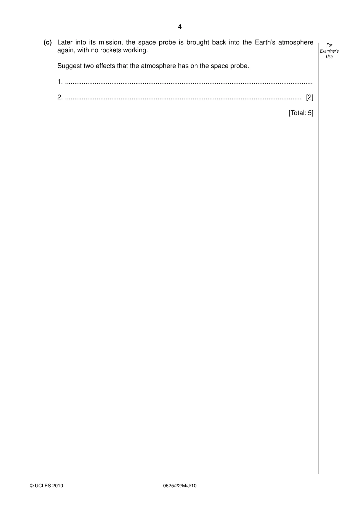 Cambridge IGCSE Physics 0625 2010 May/June Paper 2 · Variant 2 question paper, page 4 of 24