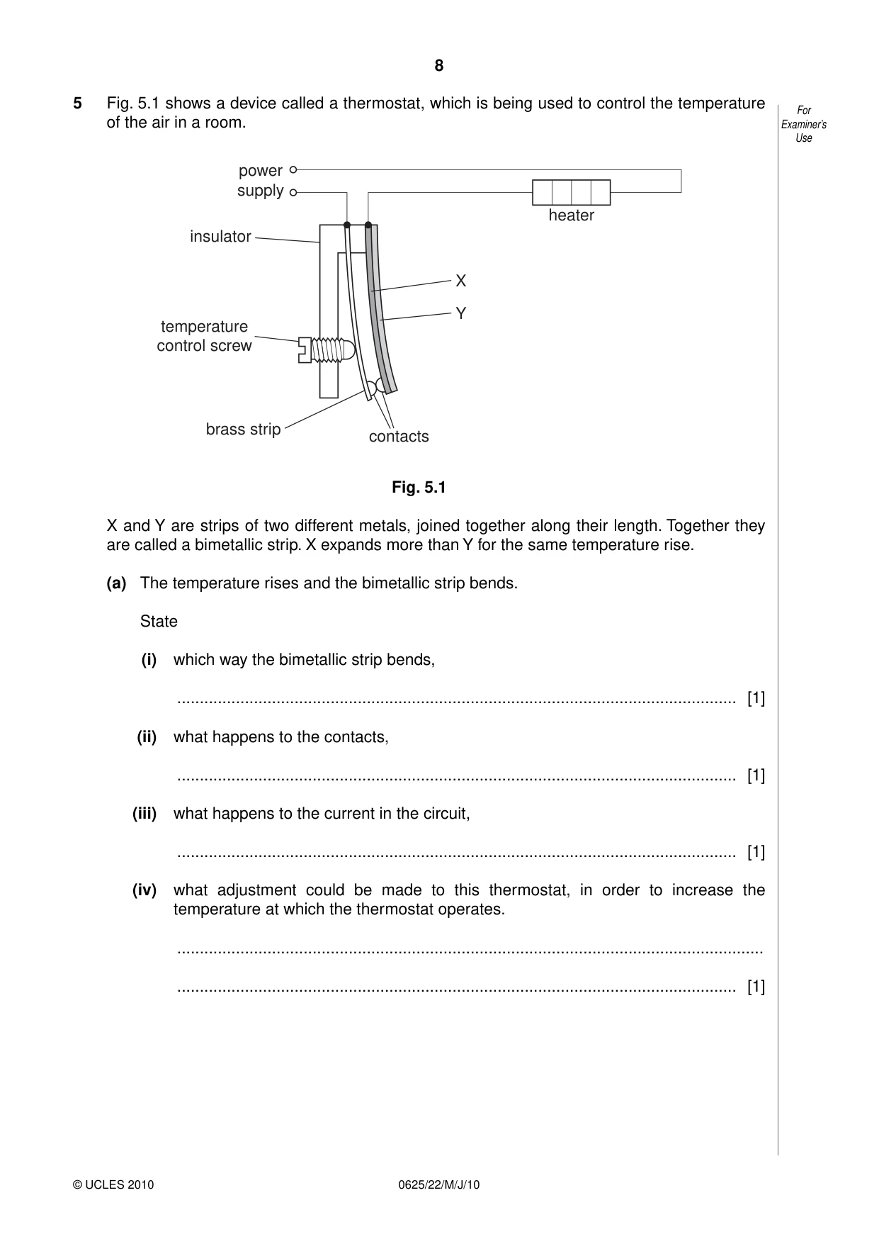 Cambridge IGCSE Physics 0625 2010 May/June Paper 2 · Variant 2 question paper, page 8 of 24