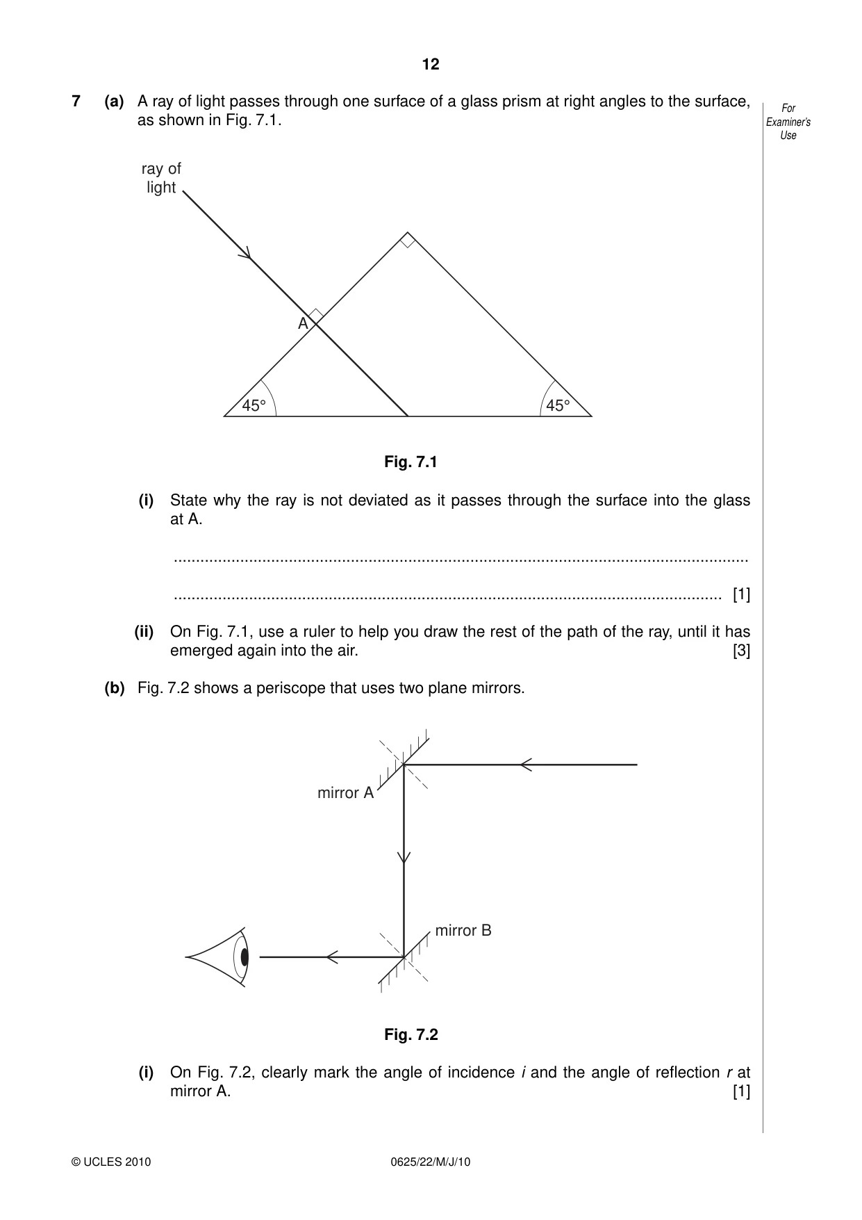 Cambridge IGCSE Physics 0625 2010 May/June Paper 2 · Variant 2 question paper, page 12 of 24