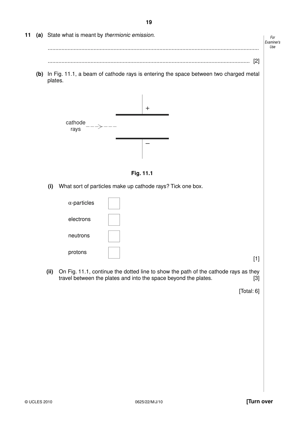 Cambridge IGCSE Physics 0625 2010 May/June Paper 2 · Variant 2 question paper, page 19 of 24