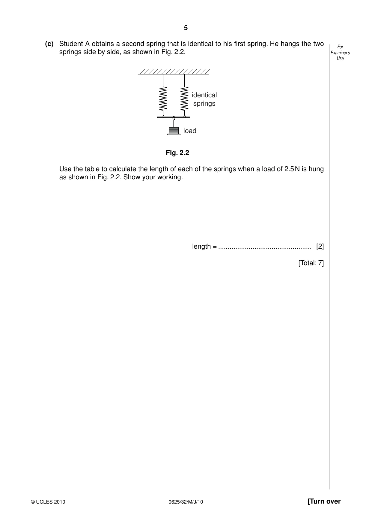 Cambridge IGCSE Physics 0625 2010 May/June Paper 3 · Variant 2 question paper, page 5 of 20