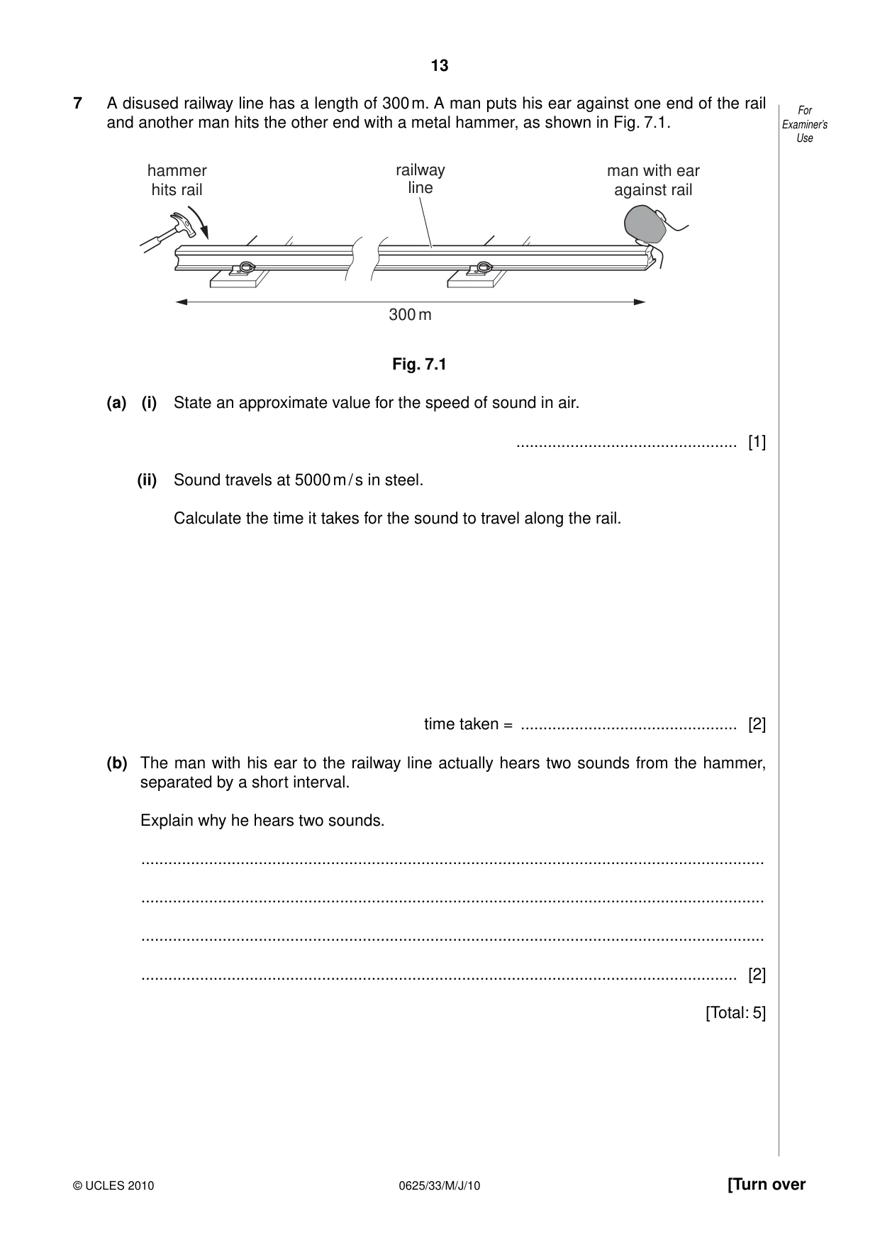Cambridge IGCSE Physics 0625 2010 May/June Paper 3 · Variant 3 question paper, page 13 of 20
