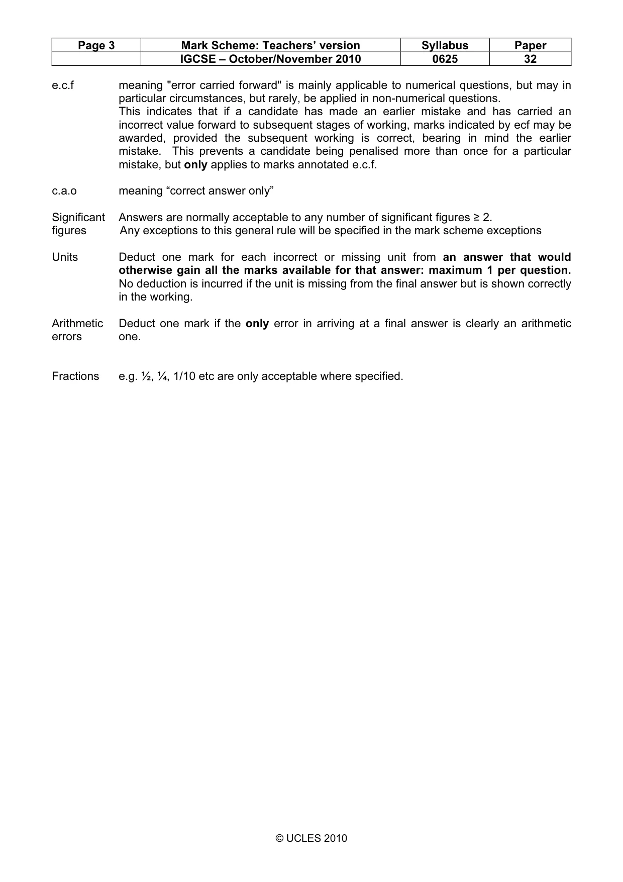 Mark scheme, page 3 of 8