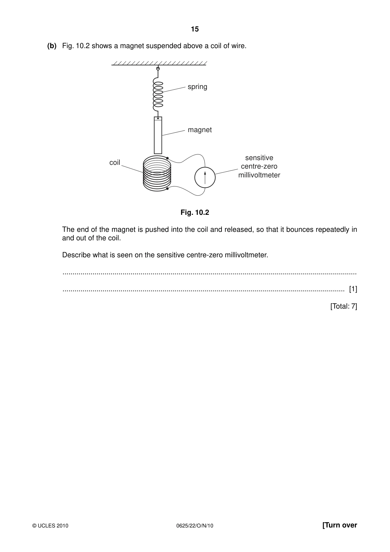 Cambridge IGCSE Physics 0625 2010 Oct/Nov Paper 2 · Variant 2 question paper, page 15 of 20