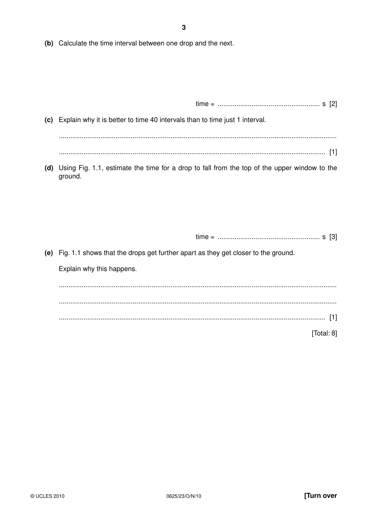 Cambridge IGCSE Physics 0625 2010 Oct/Nov Paper 2 · Variant 3 question paper, page 3 of 20
