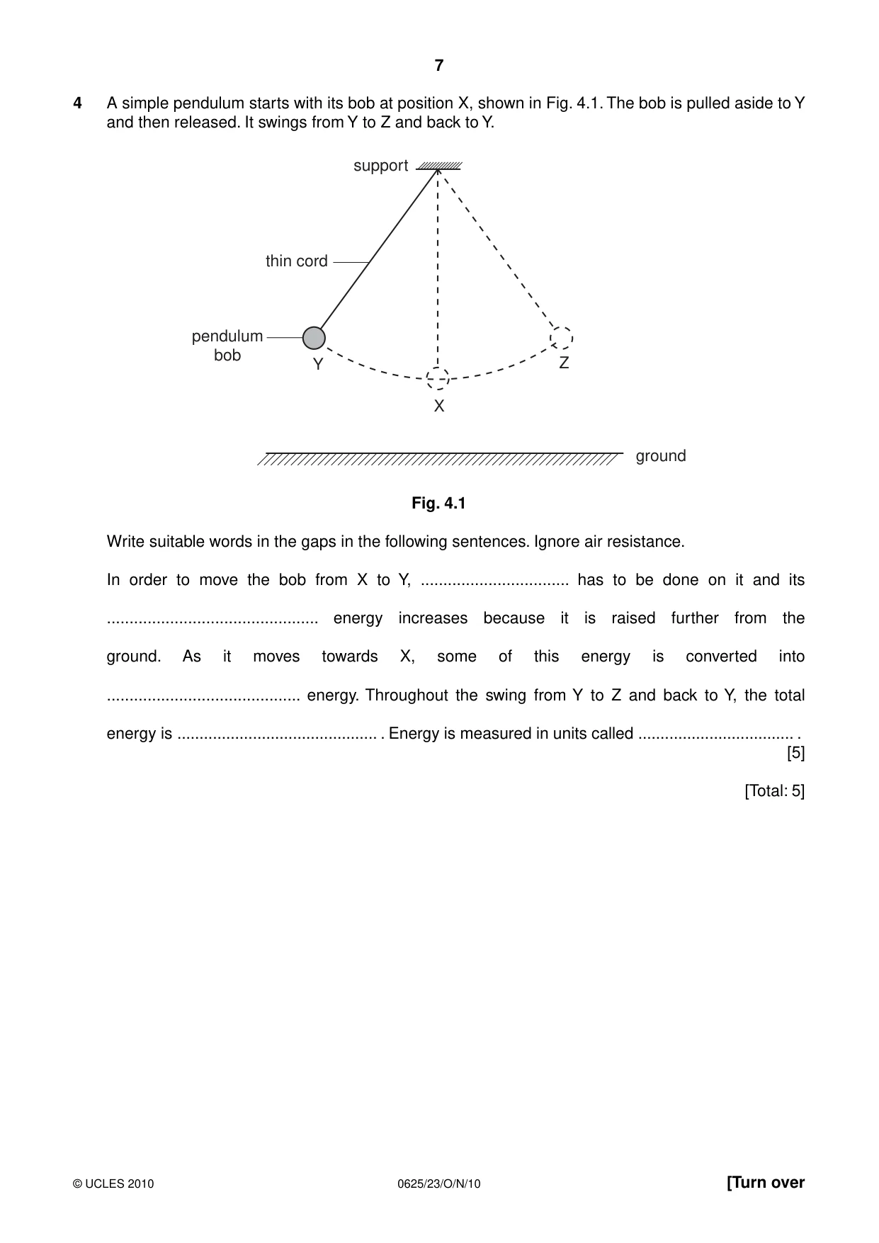 Cambridge IGCSE Physics 0625 2010 Oct/Nov Paper 2 · Variant 3 question paper, page 7 of 20