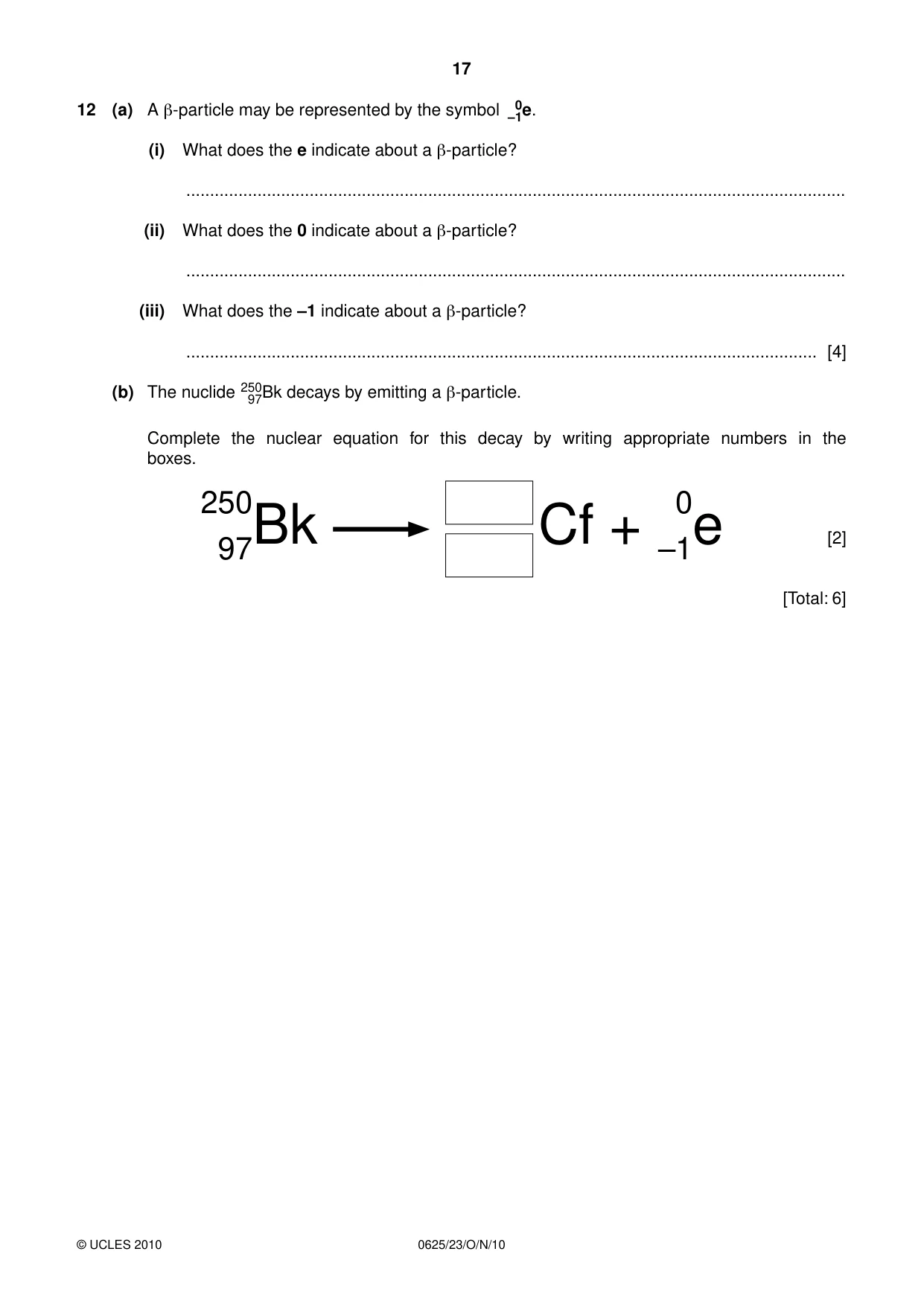 Cambridge IGCSE Physics 0625 2010 Oct/Nov Paper 2 · Variant 3 question paper, page 17 of 20