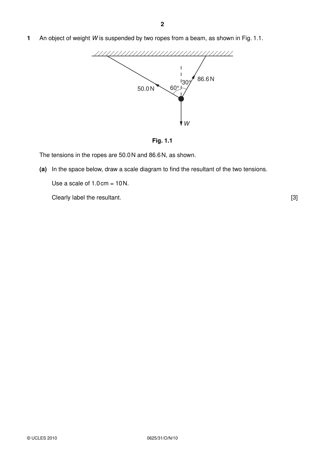Cambridge IGCSE Physics 0625 2010 Oct/Nov Paper 3 · Variant 1 question paper, page 2 of 20