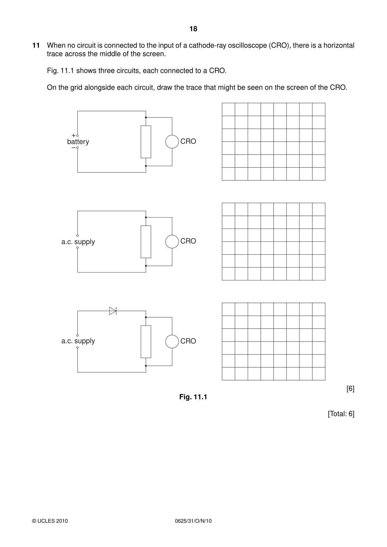Cambridge IGCSE Physics 0625 2010 Oct/Nov Paper 3 · Variant 1 question paper, page 18 of 20