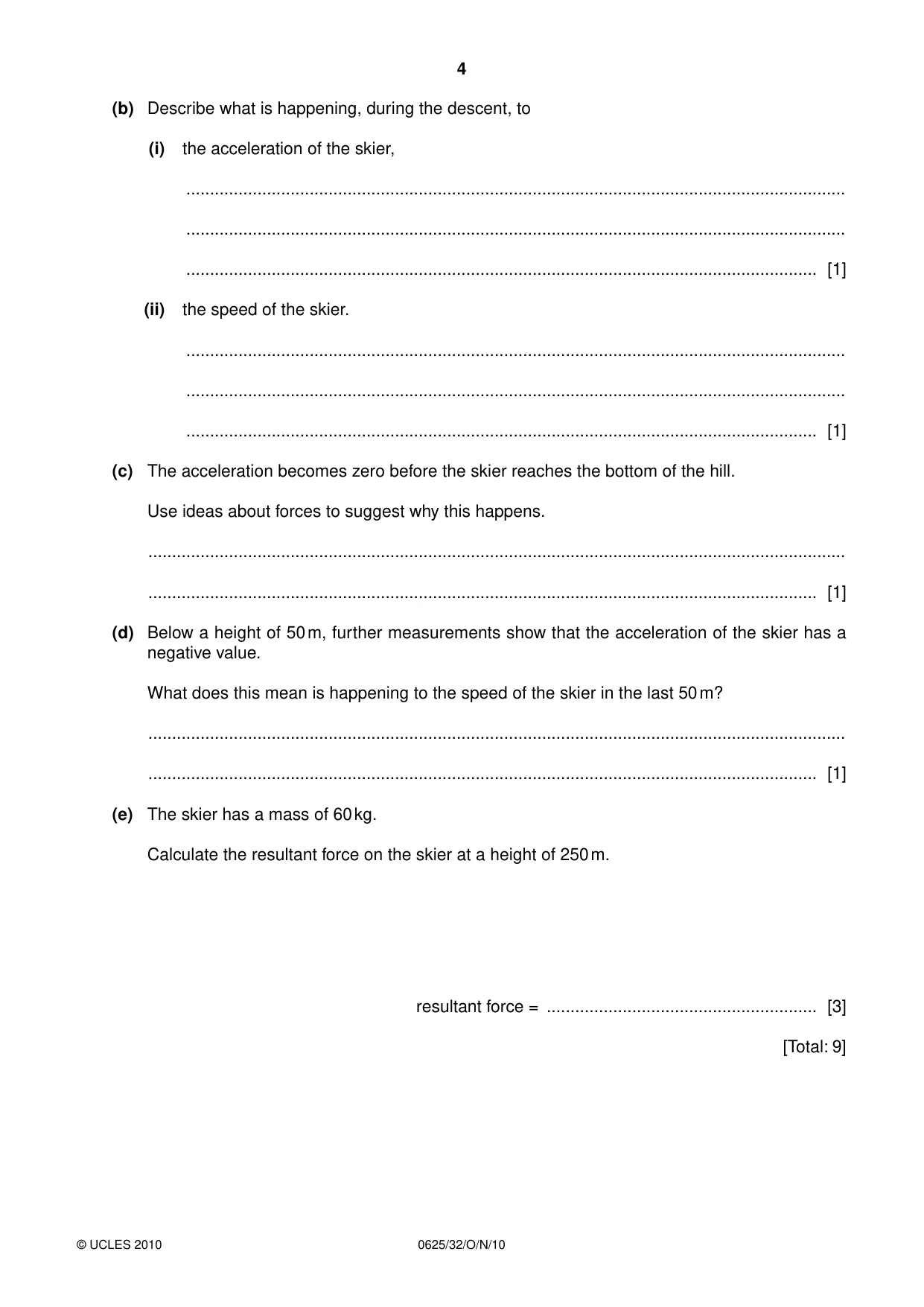 Cambridge IGCSE Physics 0625 2010 Oct/Nov Paper 3 · Variant 2 question paper, page 4 of 20