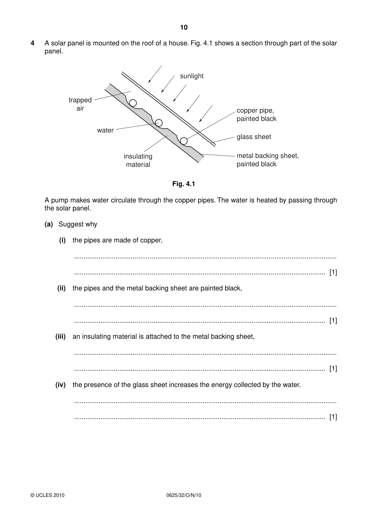 Cambridge IGCSE Physics 0625 2010 Oct/Nov Paper 3 · Variant 2 question paper, page 10 of 20