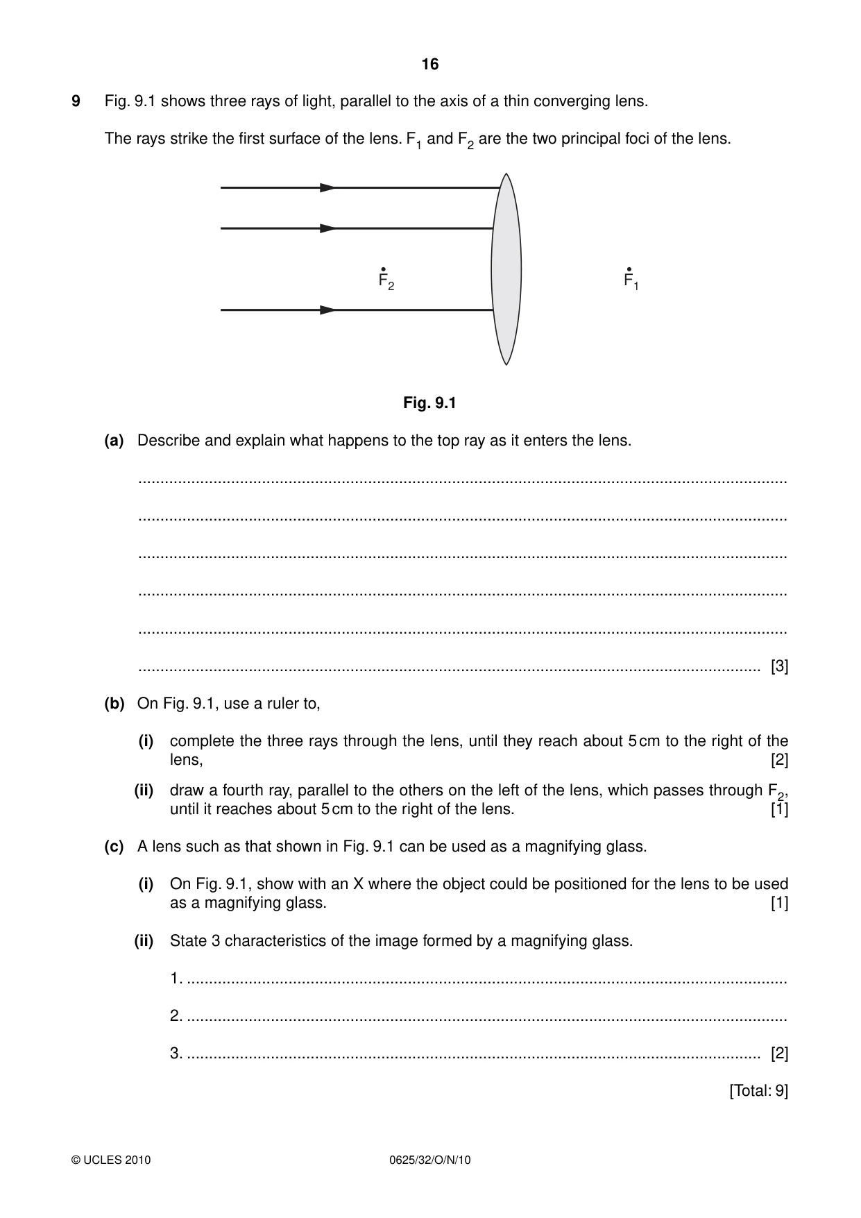 Cambridge IGCSE Physics 0625 2010 Oct/Nov Paper 3 · Variant 2 question paper, page 16 of 20