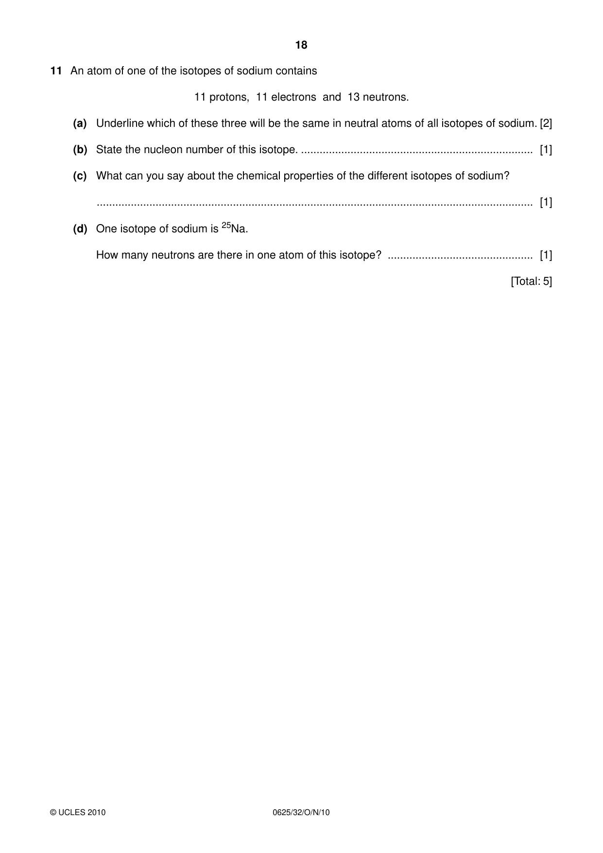 Cambridge IGCSE Physics 0625 2010 Oct/Nov Paper 3 · Variant 2 question paper, page 18 of 20