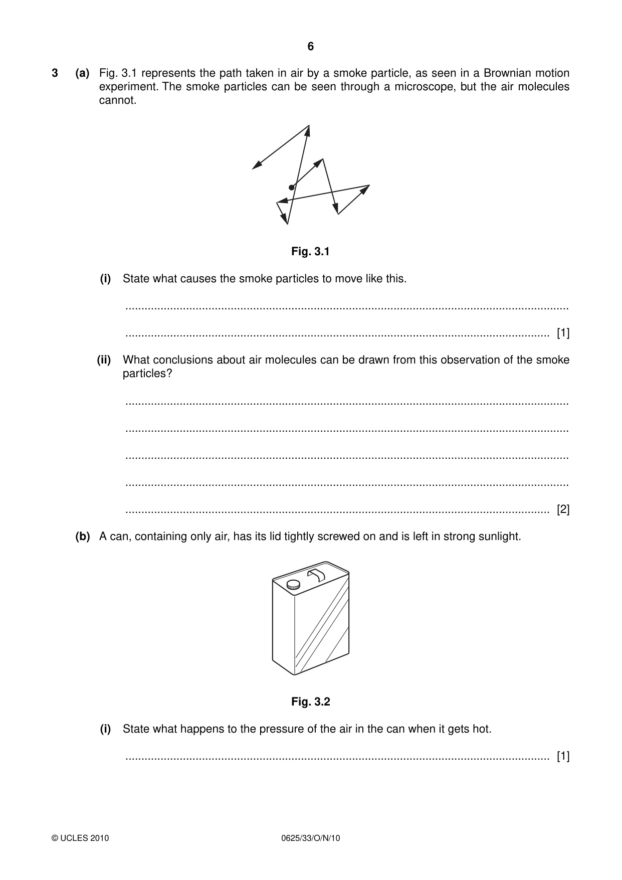 Cambridge IGCSE Physics 0625 2010 Oct/Nov Paper 3 · Variant 3 question paper, page 6 of 20