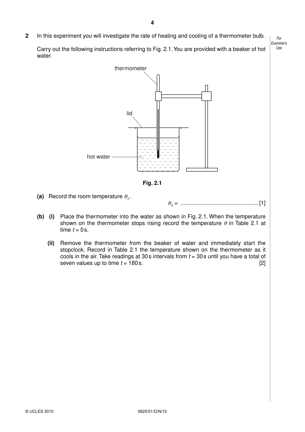 Cambridge IGCSE Physics 0625 2010 Oct/Nov Paper 5 · Variant 1 question paper, page 4 of 12