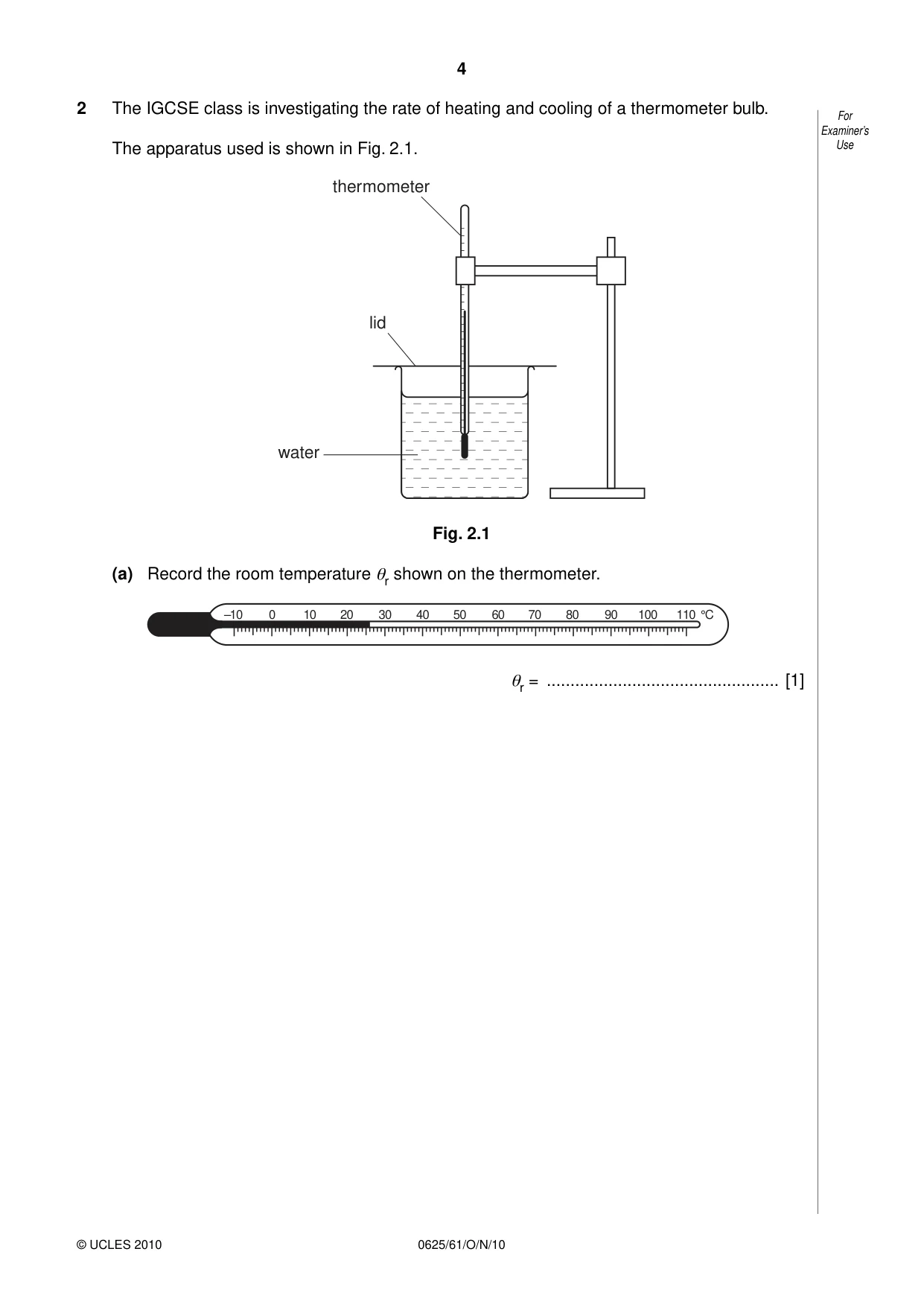 Cambridge IGCSE Physics 0625 2010 Oct/Nov Paper 6 · Variant 1 question paper, page 4 of 12