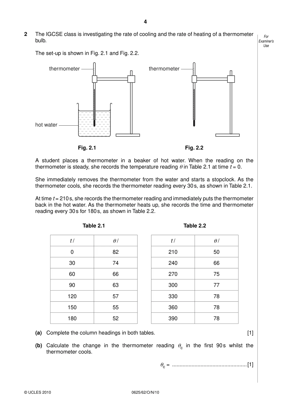 Cambridge IGCSE Physics 0625 2010 Oct/Nov Paper 6 · Variant 2 question paper, page 4 of 12