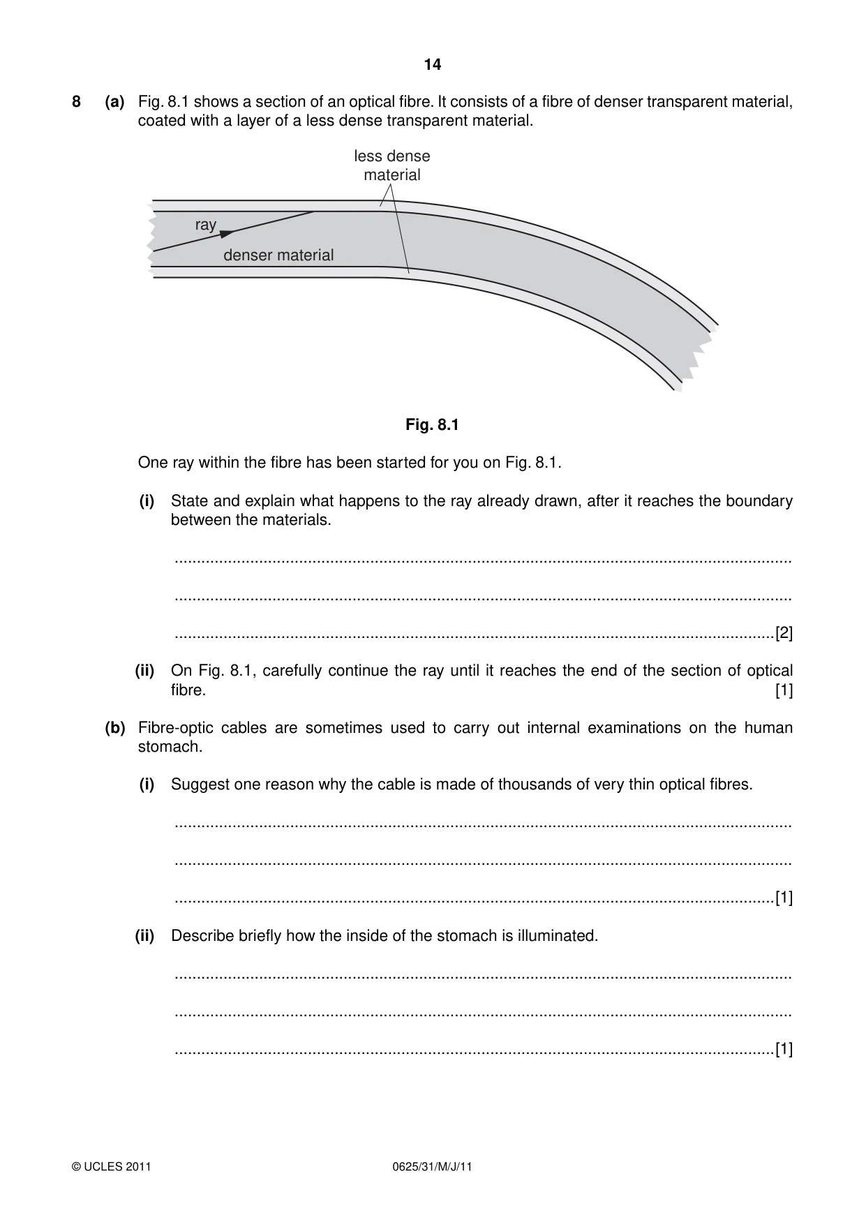 Cambridge IGCSE Physics 0625 2011 May/June Paper 3 · Variant 1 question paper, page 14 of 20