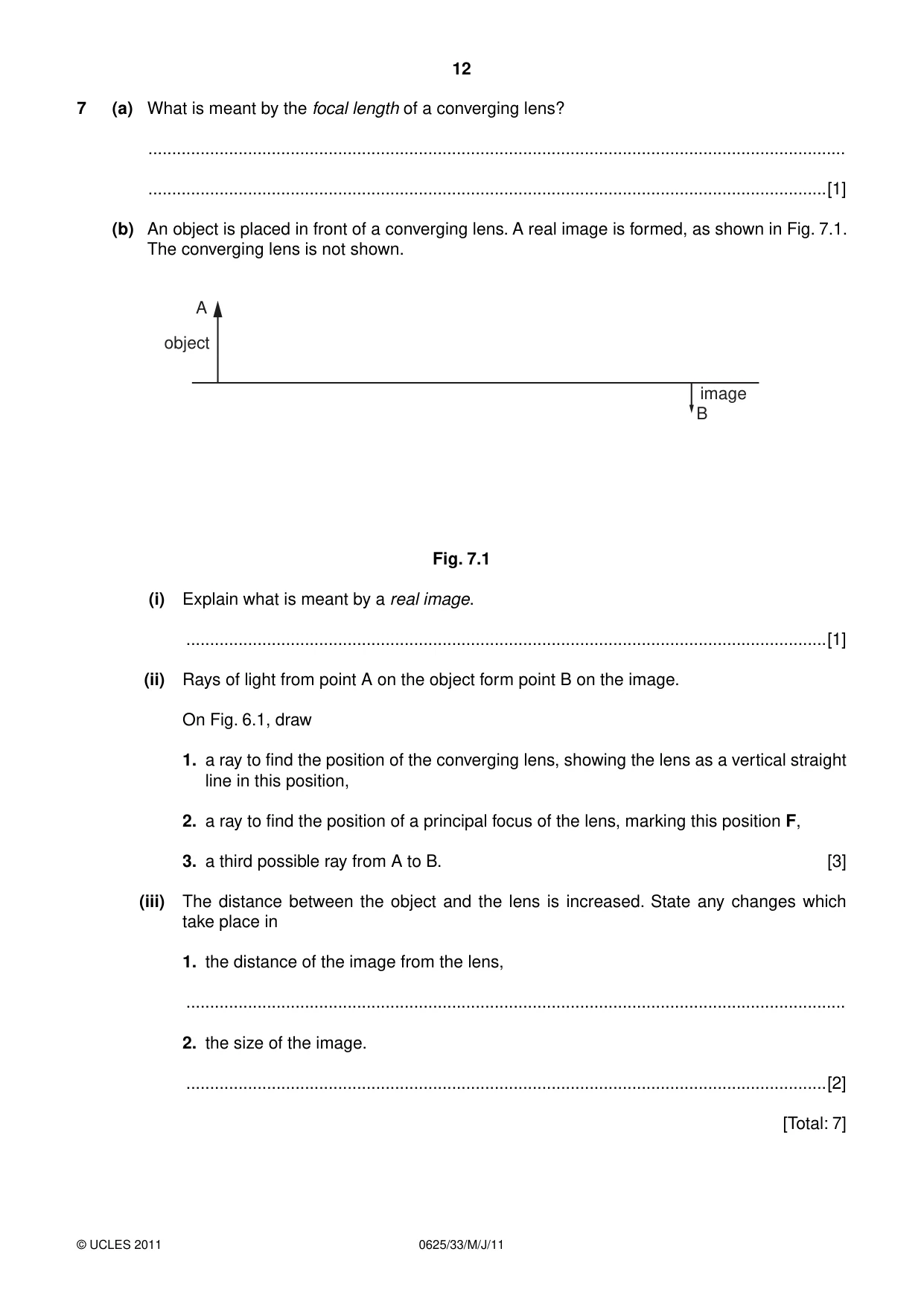 Cambridge IGCSE Physics 0625 2011 May/June Paper 3 · Variant 3 question paper, page 12 of 16