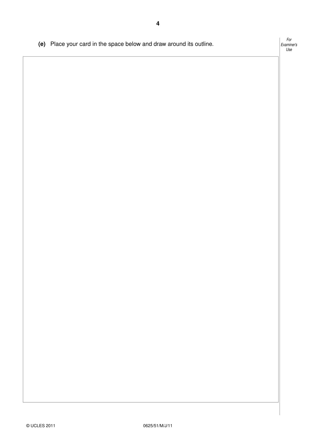 Cambridge IGCSE Physics 0625 2011 May/June Paper 5 · Variant 1 question paper, page 4 of 12