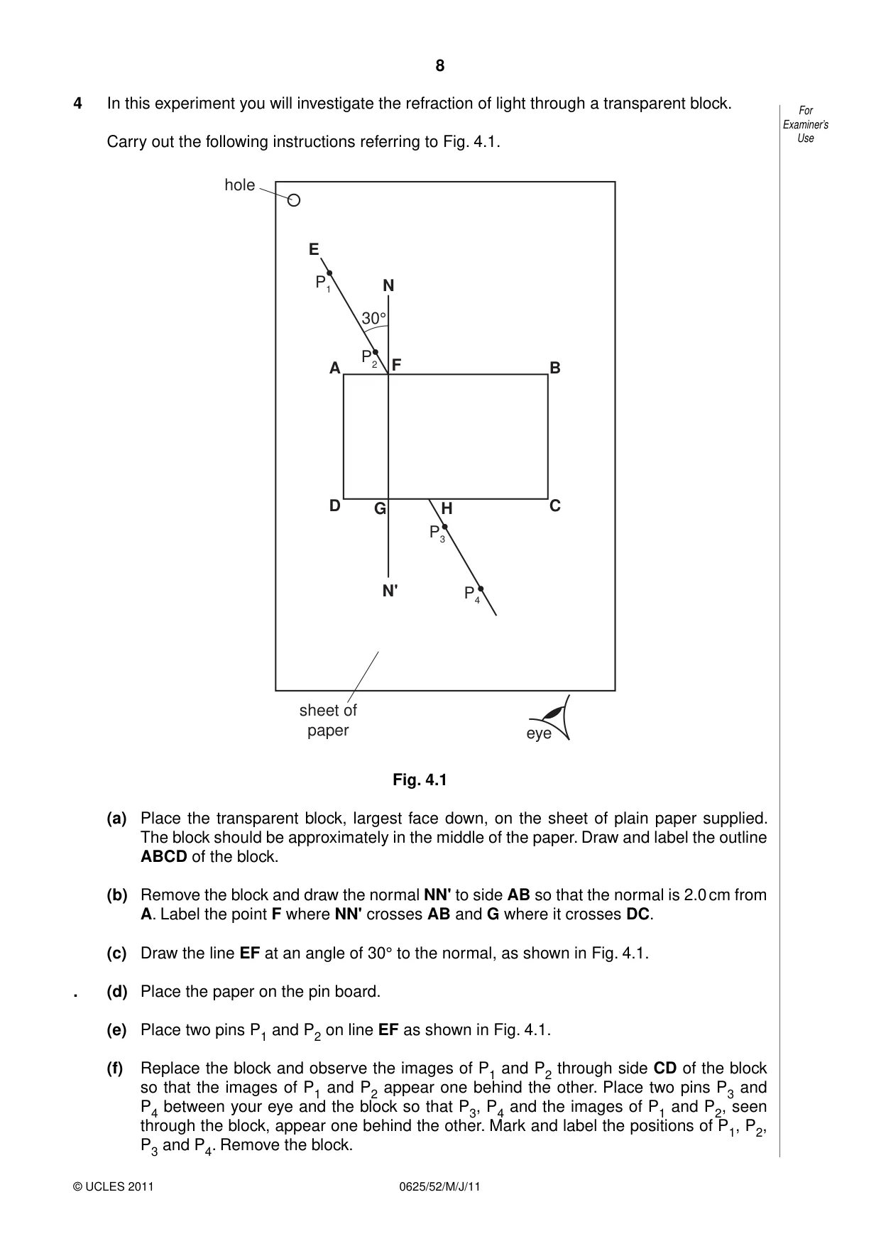 Cambridge IGCSE Physics 0625 2011 May/June Paper 5 · Variant 2 question paper, page 8 of 12