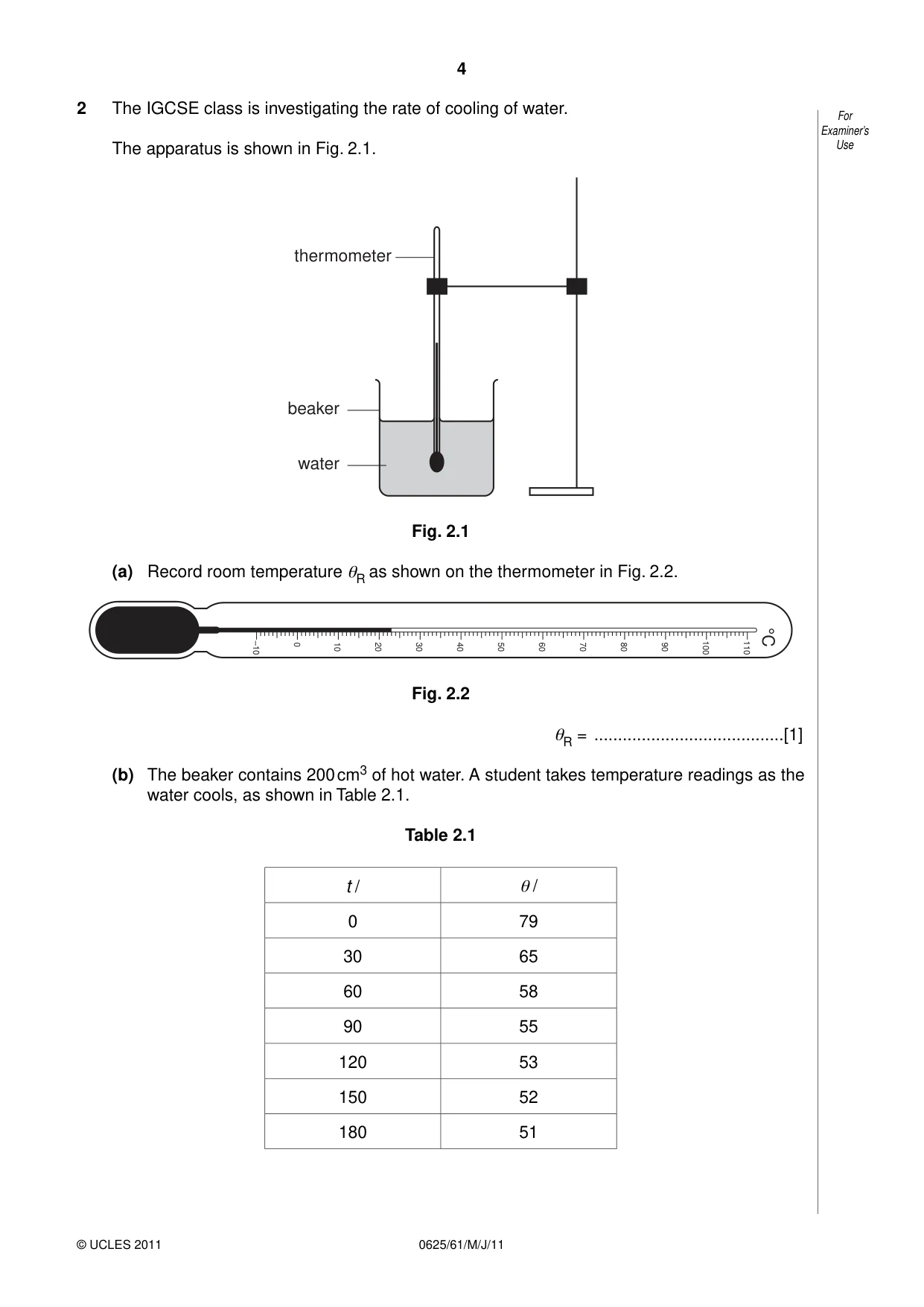 Cambridge IGCSE Physics 0625 2011 May/June Paper 6 · Variant 1 question paper, page 4 of 12