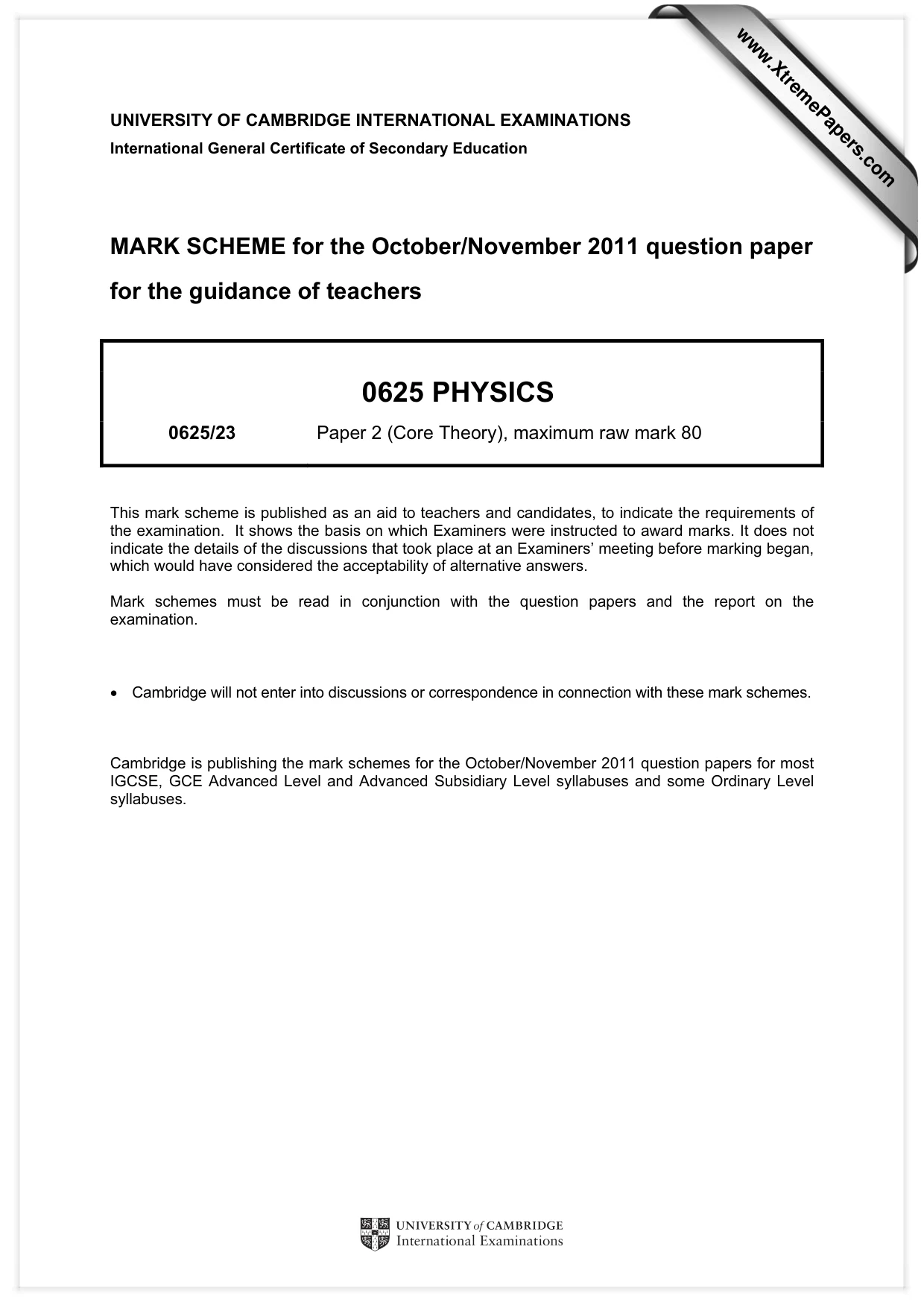 Mark scheme, page 1 of 7