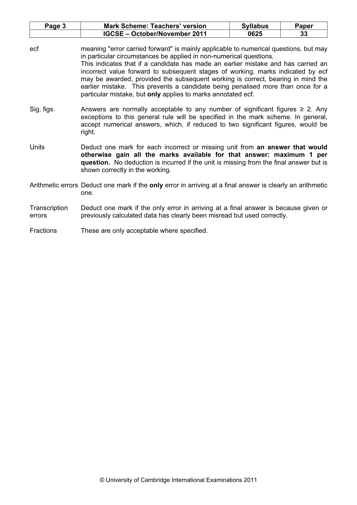 Mark scheme, page 3 of 7